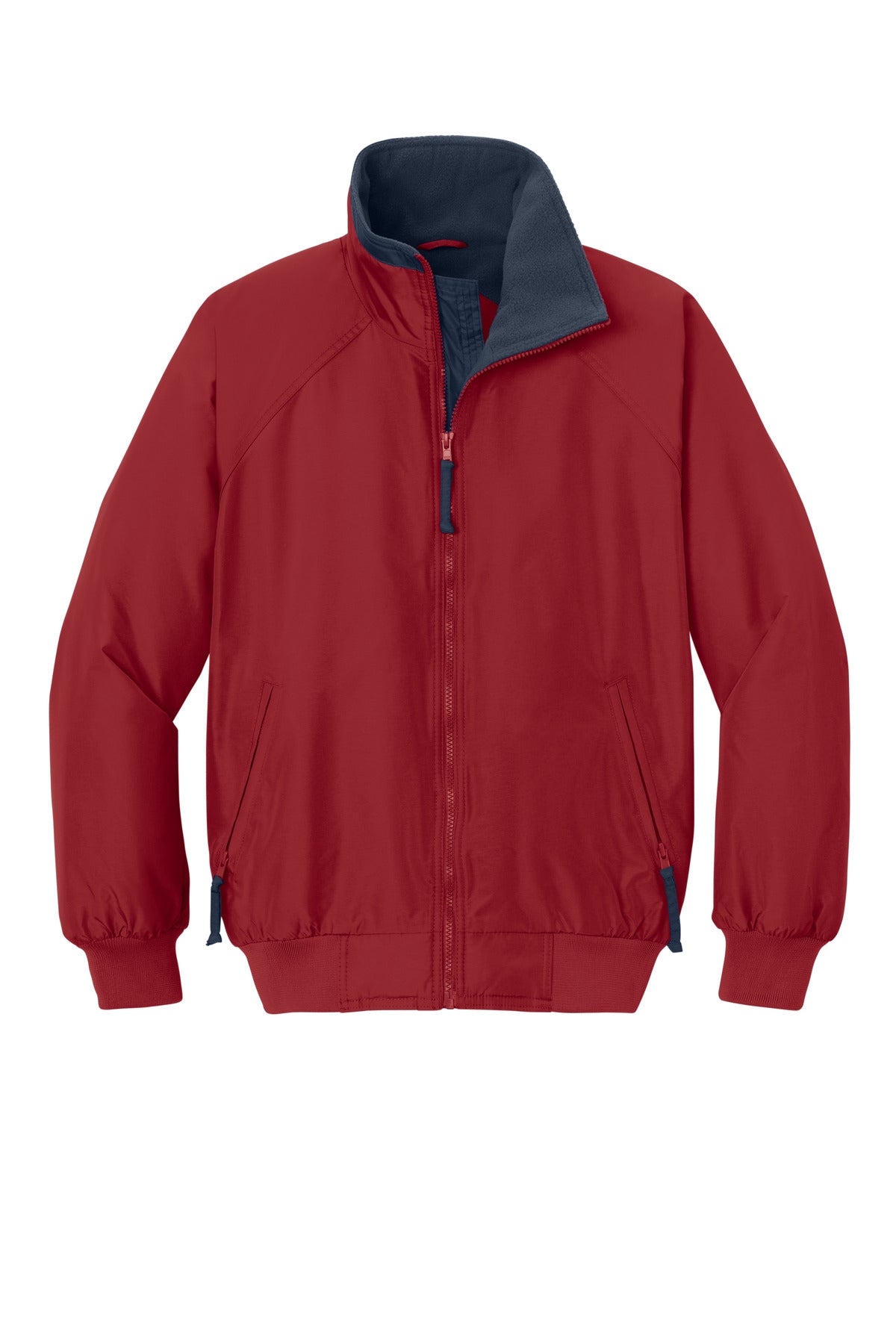 Front View of Tr.Red/Tr.Navy Port Authority Challenger Jacket. J754