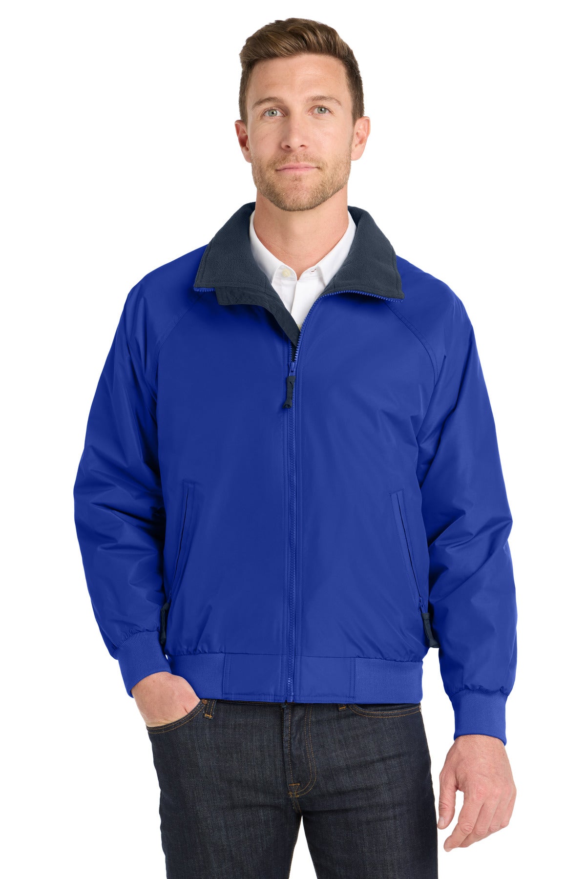 Front View of Tr.Royal/Tr.Ny Port Authority Challenger Jacket. J754