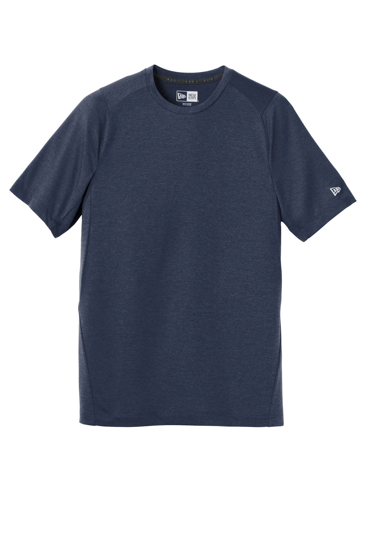 Front View of True Navy New Era Series Performance Crew Tee. NEA200