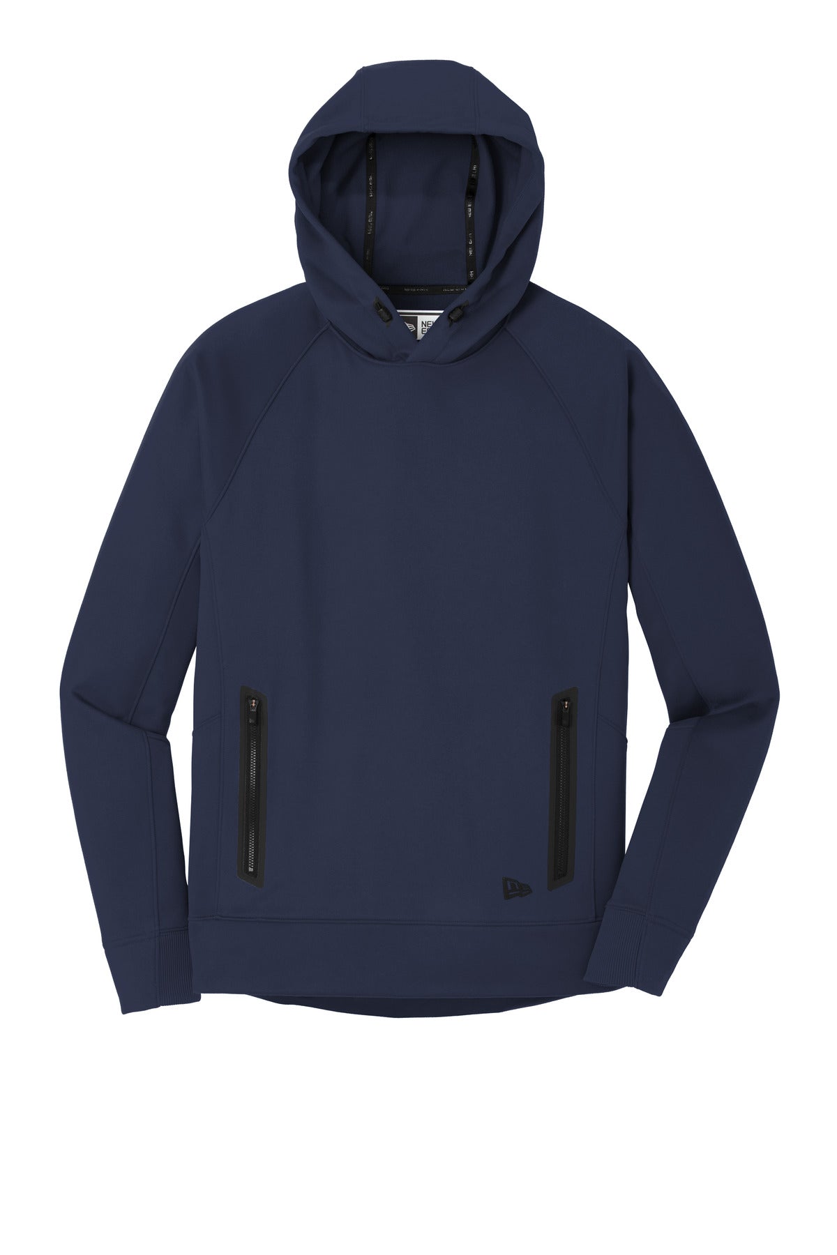 Front View of True Navy New Era Venue Fleece Pullover Hoodie. NEA520