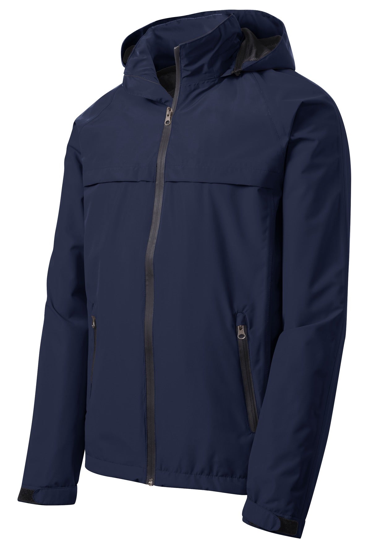 Front View of True Navy Port Authority Torrent Waterproof Jacket. J333