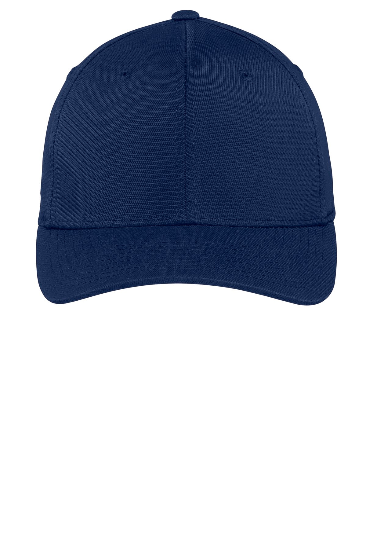Front View of True Navy Sport-Tek Flexfit Performance Solid Cap. STC17