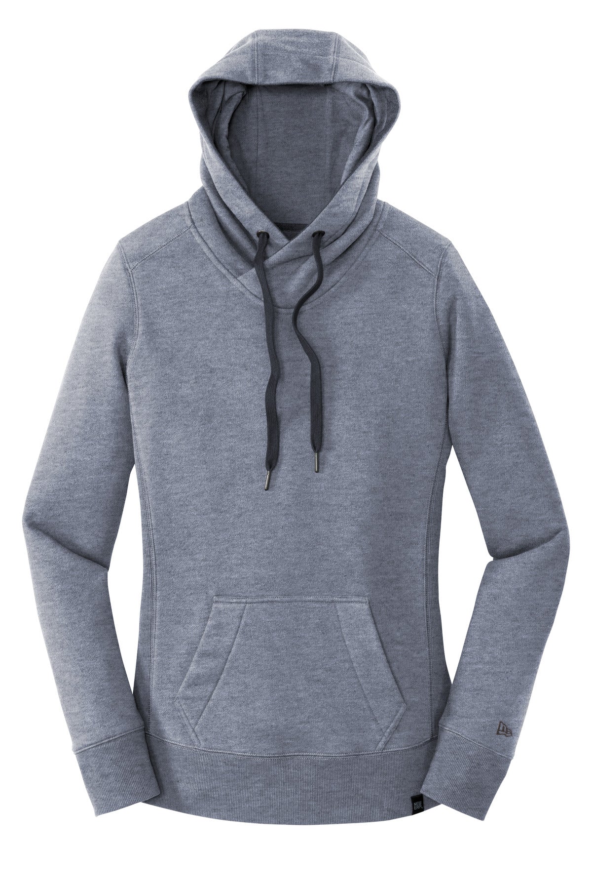 Front View of True Navy Twst New Era Women's French Terry Pullover Hoodie. LNEA500