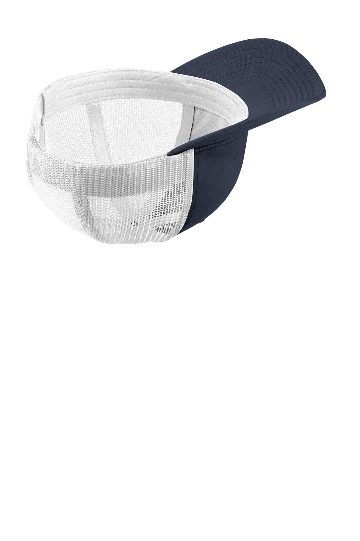 Front View of True Navy/Wht Sport-Tek YP Classics Retro Trucker Cap. STC39