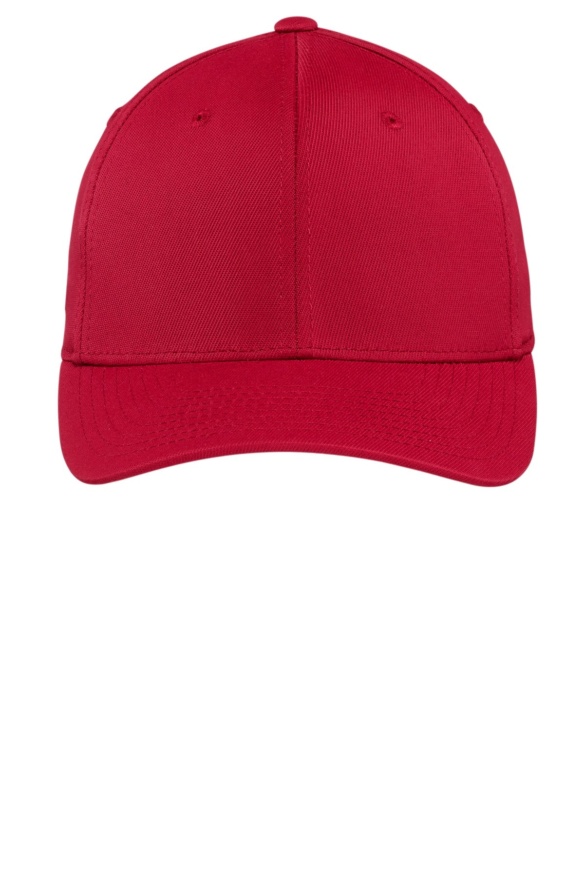 Front View of True Red Sport-Tek Flexfit Performance Solid Cap. STC17