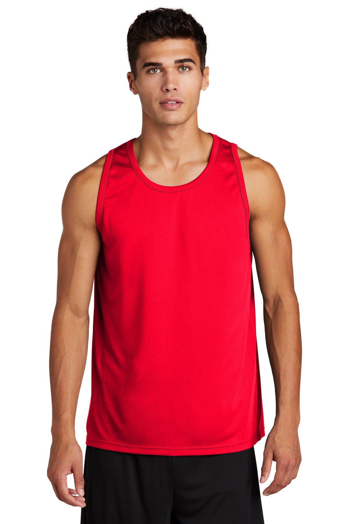 Front View of True Red Sport-Tek PosiCharge Competitor Tank. ST356