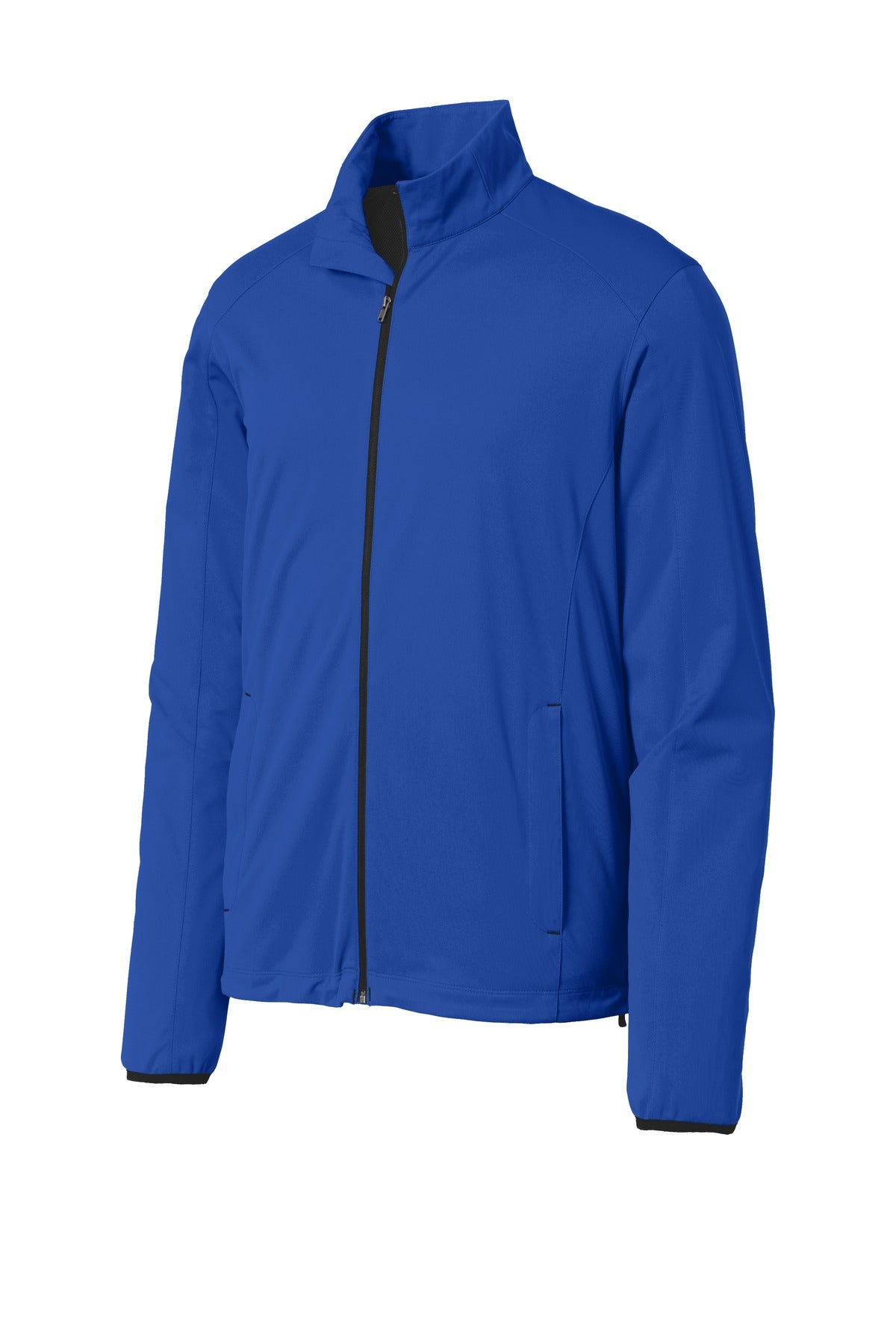Front View of True Royal Port Authority Active Soft Shell Jacket. J717