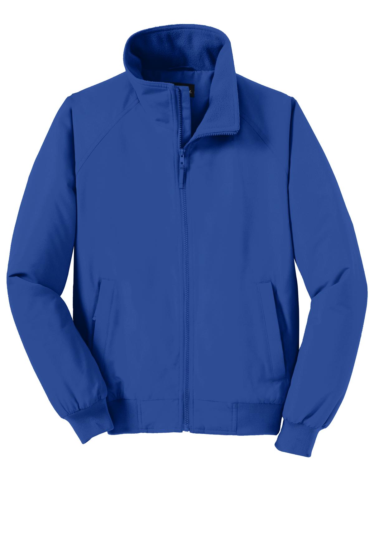 Front View of True Royal Port Authority Charger Jacket. J328