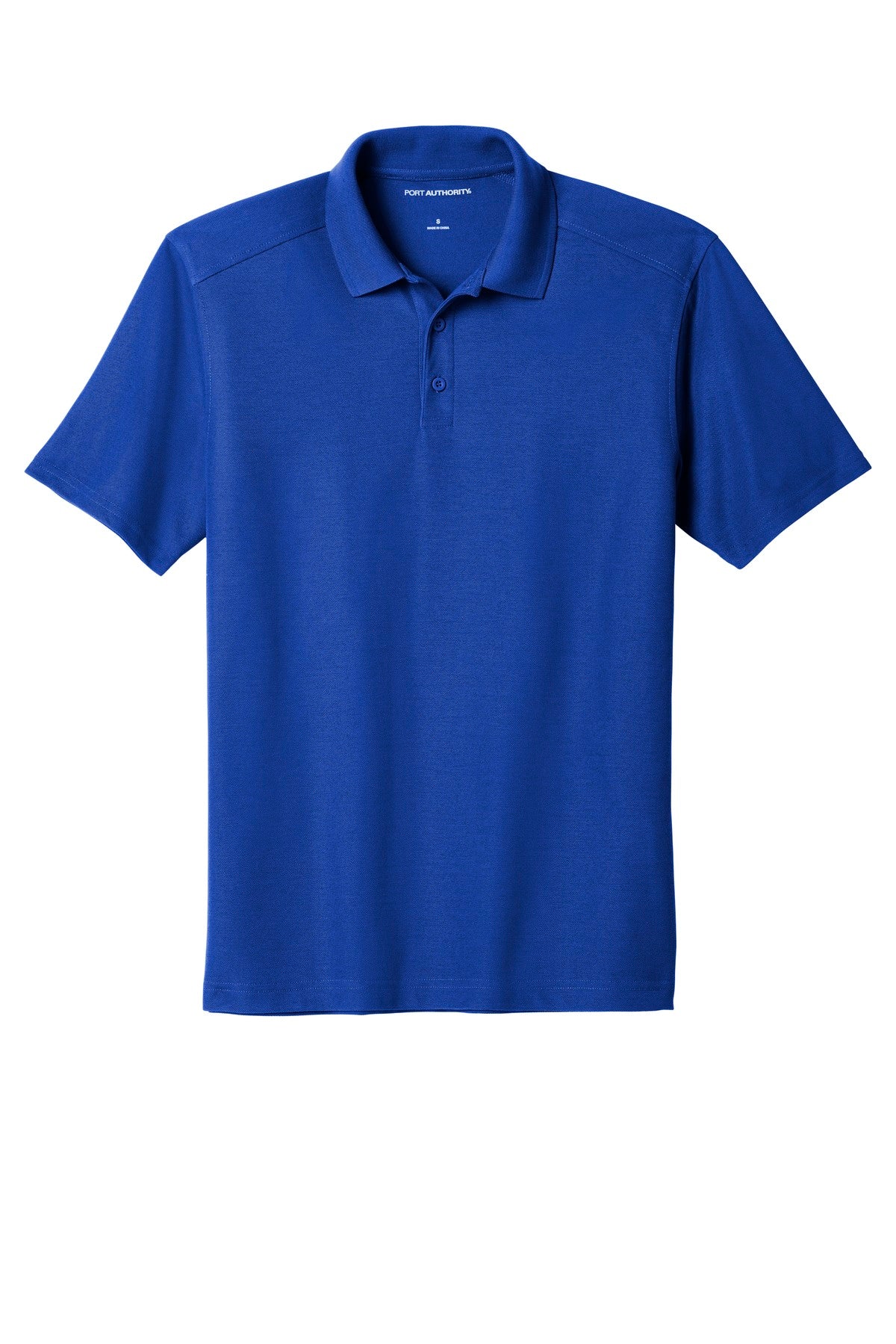 Front View of True Royal Port Authority EZPerformance Pique Polo. K600