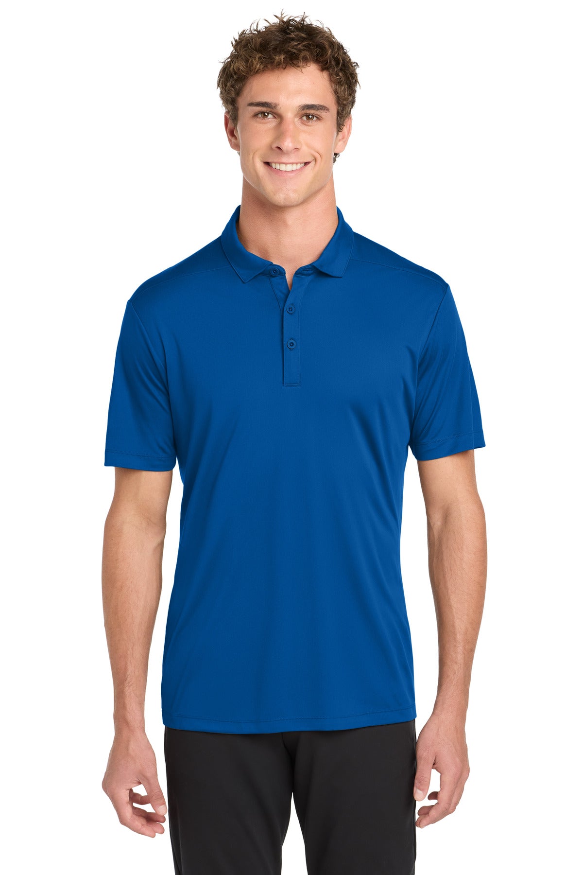 Front View of True Royal Sport-Tek Posi-UV Pro Polo. ST520