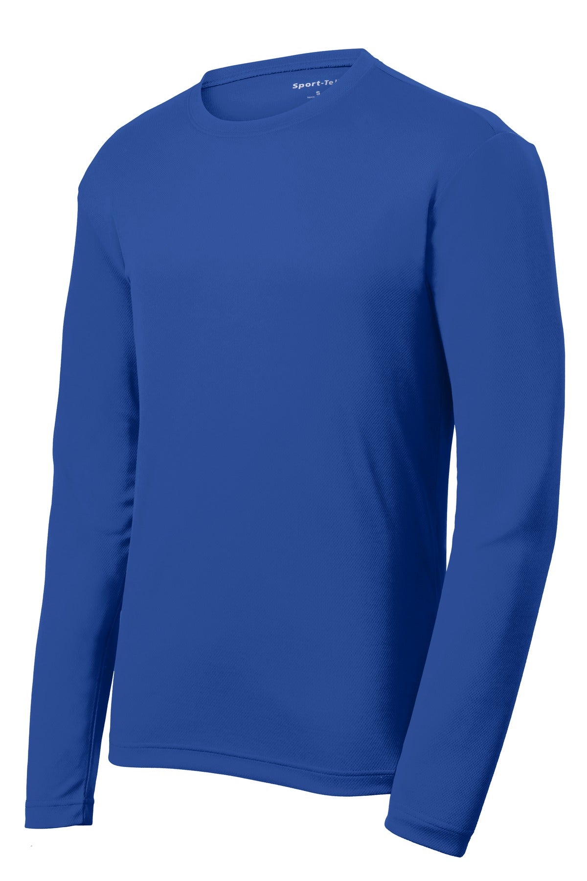 Front View of True Royal Sport-Tek PosiCharge RacerMesh Long Sleeve Tee. ST340LS