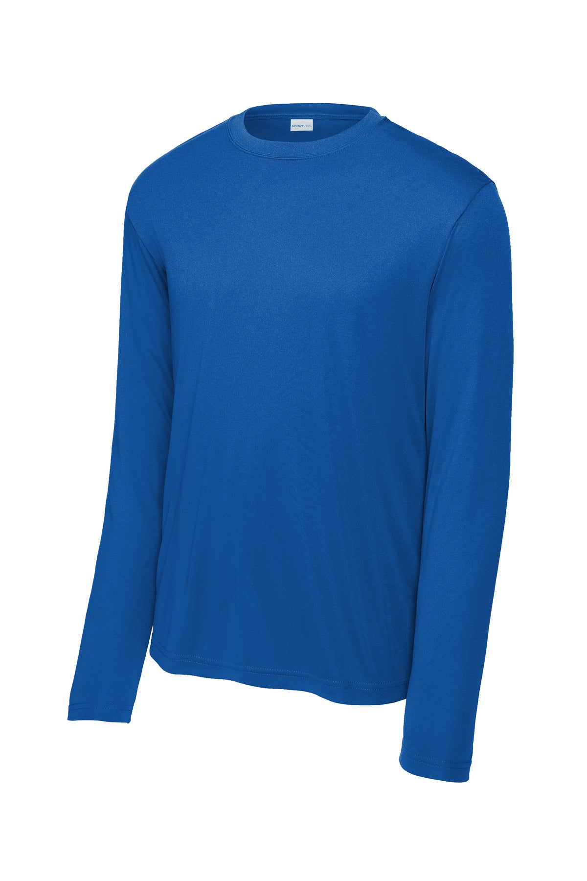 Front View of True Royal Sport-Tek Tall Long Sleeve PosiCharge Competitor Tee. TST350LS