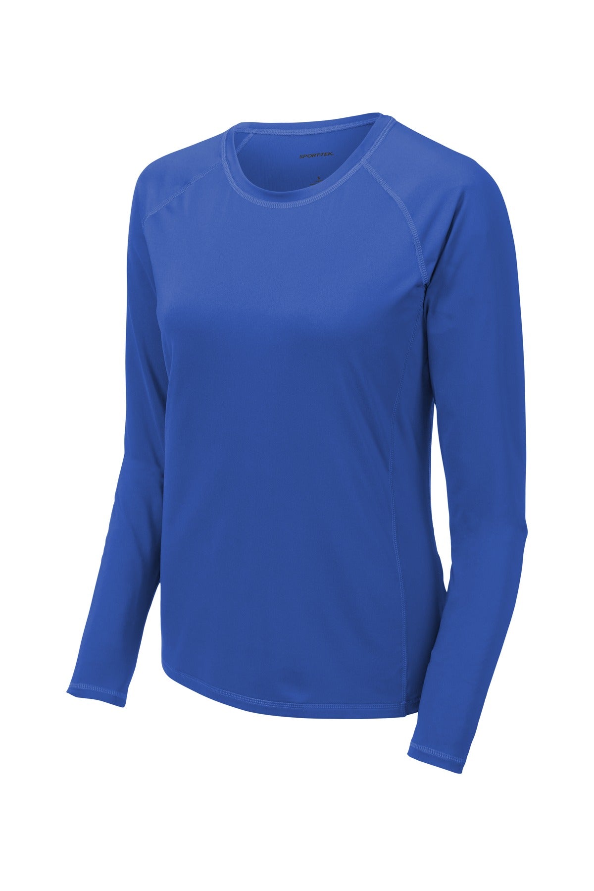 Front View of True Royal Sport-Tek Women's Long Sleeve Rashguard Tee. LST470LS