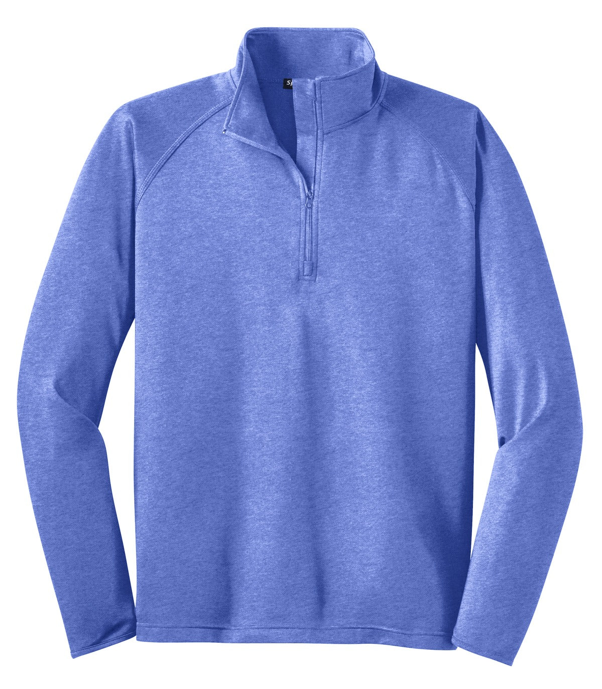 Front View of True Ryl Hthr Sport-Tek Tall Sport-Wick Stretch 1/4-Zip Pullover. TST850