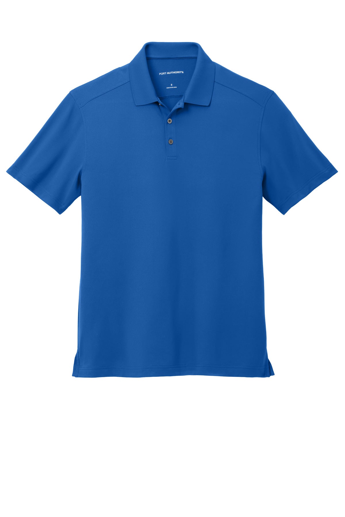 Front View of TrueBlue Port Authority City Stretch Flat Knit Polo K683