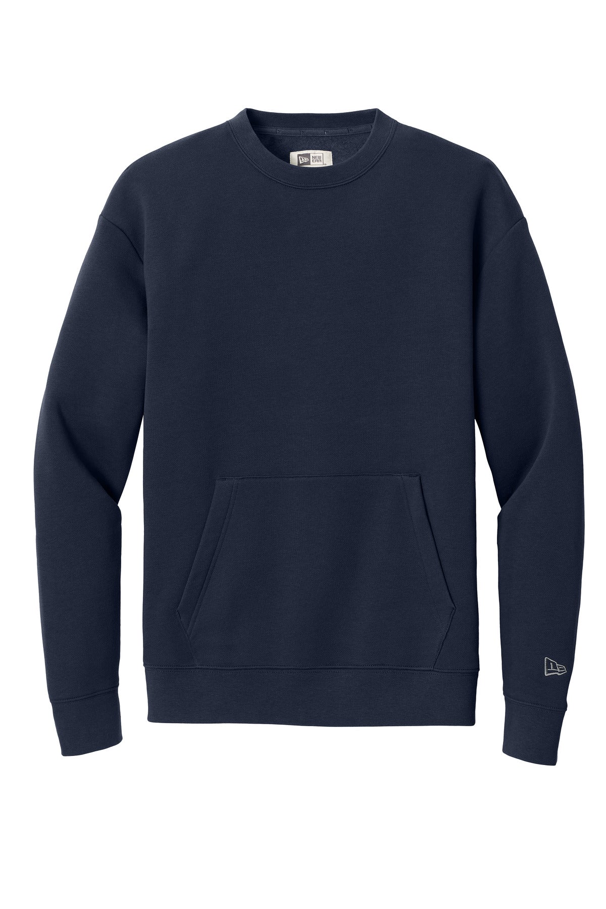Front View of TrueNavy New Era Heritage Fleece Pocket Crew NEA527