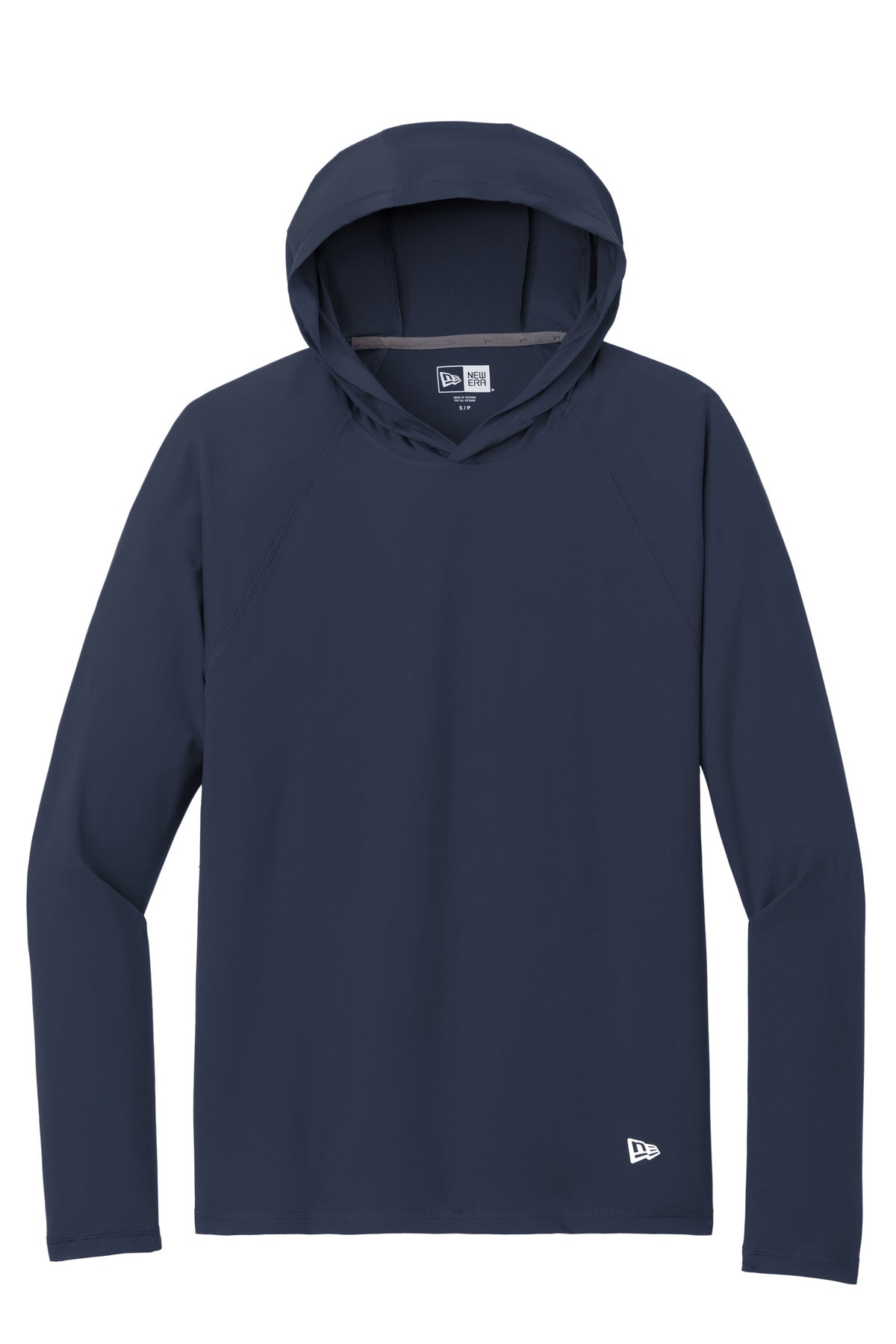 Front View of TrueNavy New Era Power Long Sleeve Hoodie NEA229