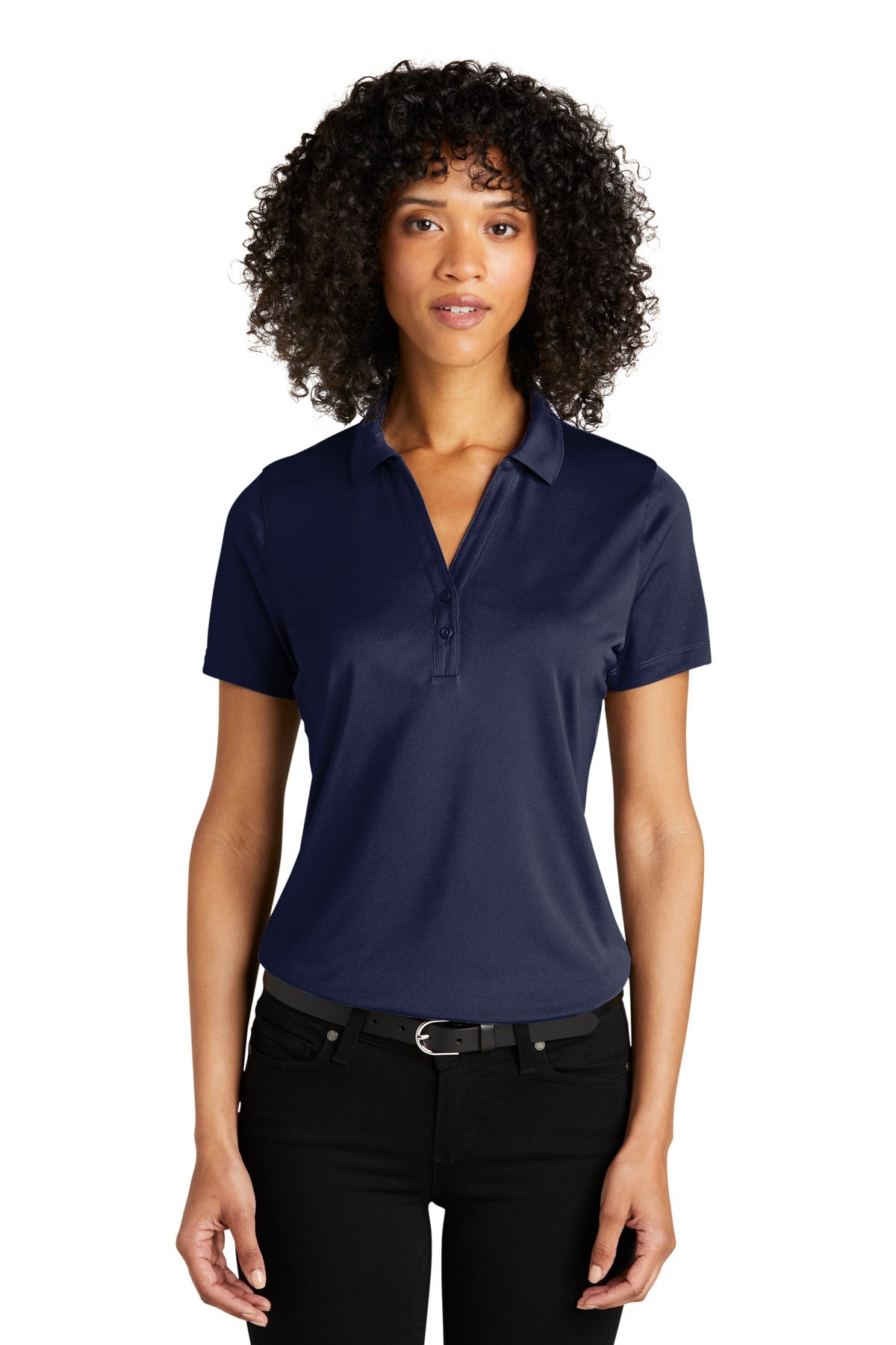 Front View of TrueNavy Port Authority Women's C-FREE Performance Polo LK863