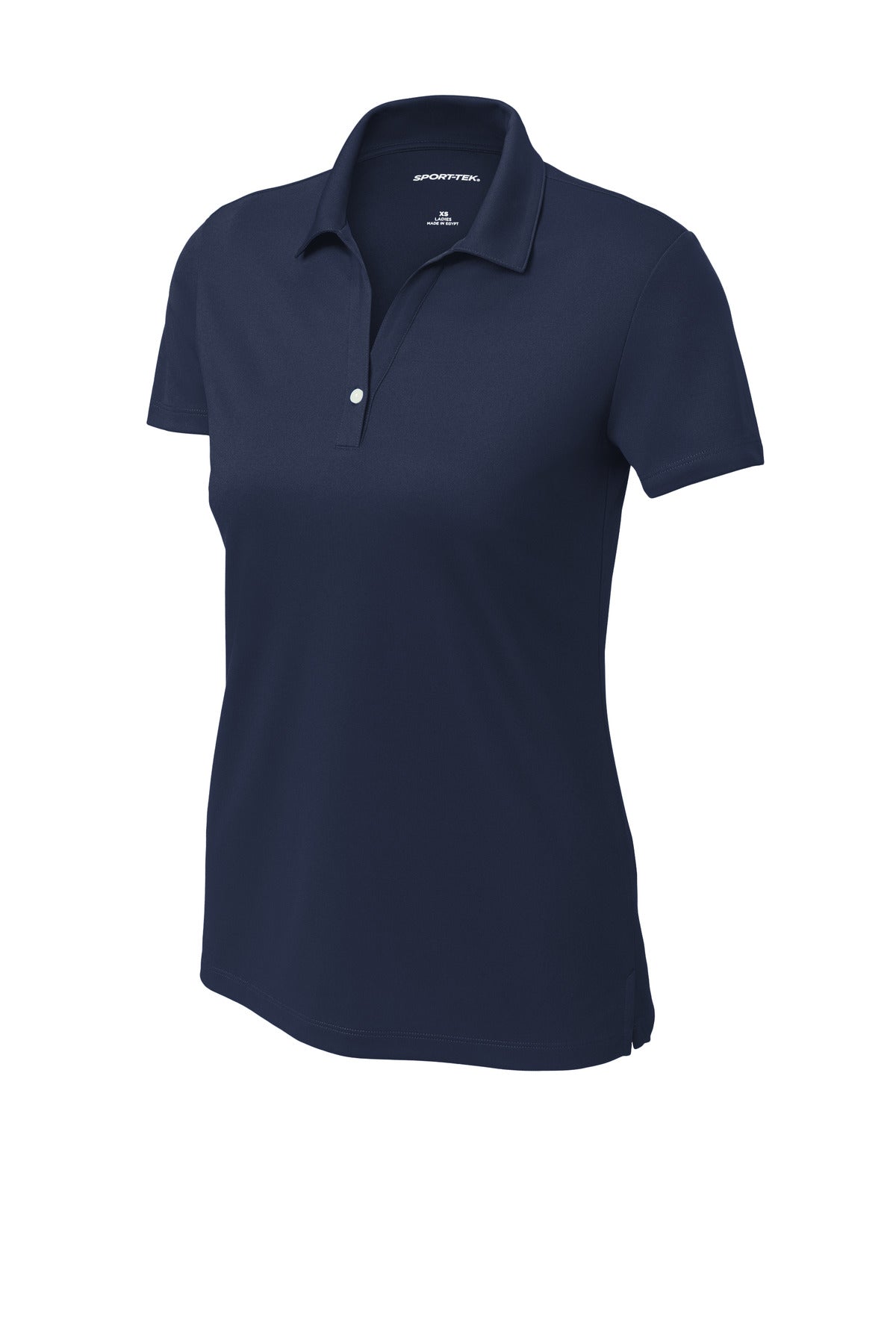 Front View of TrueNavy Sport-Tek Women's UV Micropique Polo LST740