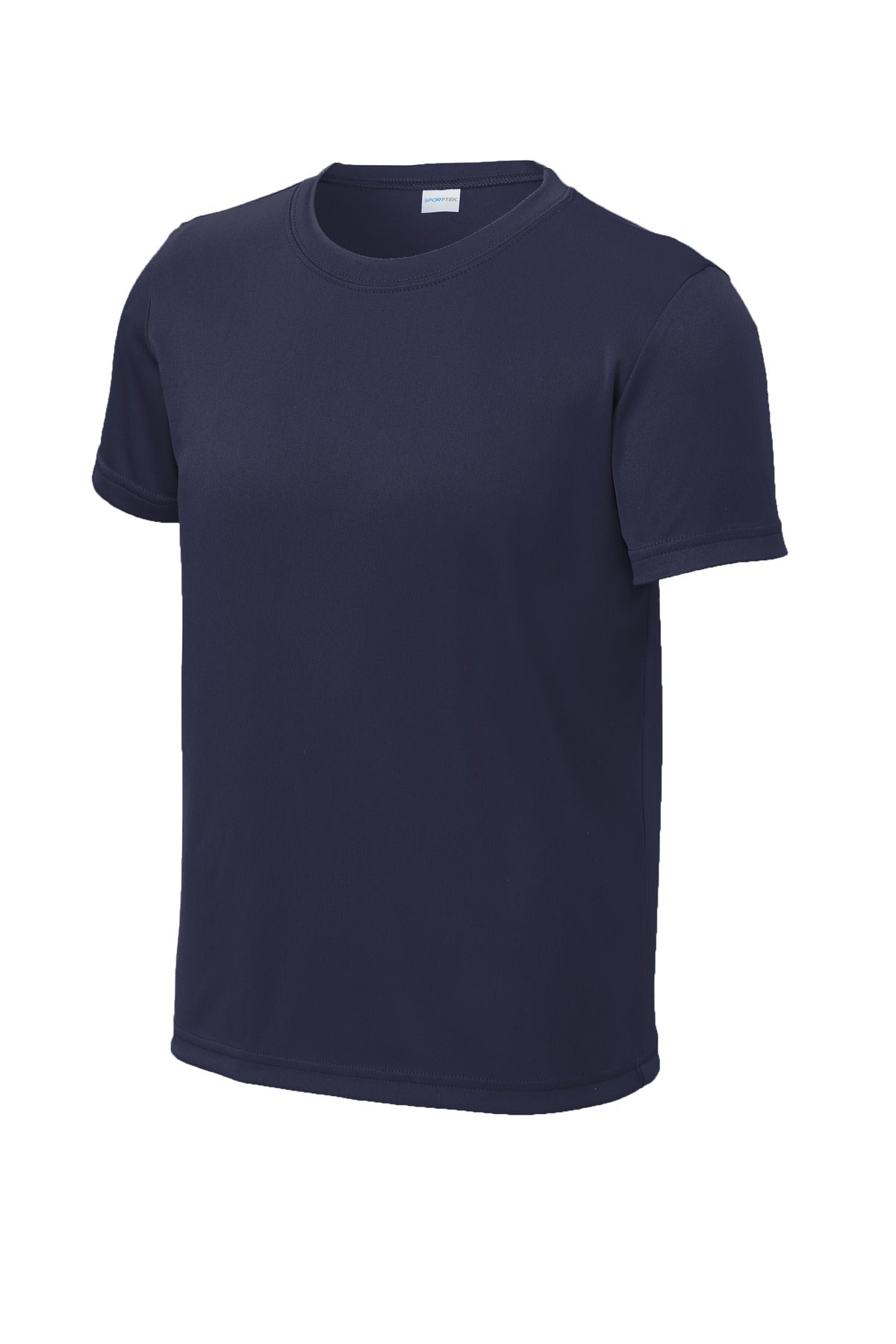 Front View of TrueNavy Sport-Tek Youth PosiCharge Re-Compete Tee YST720