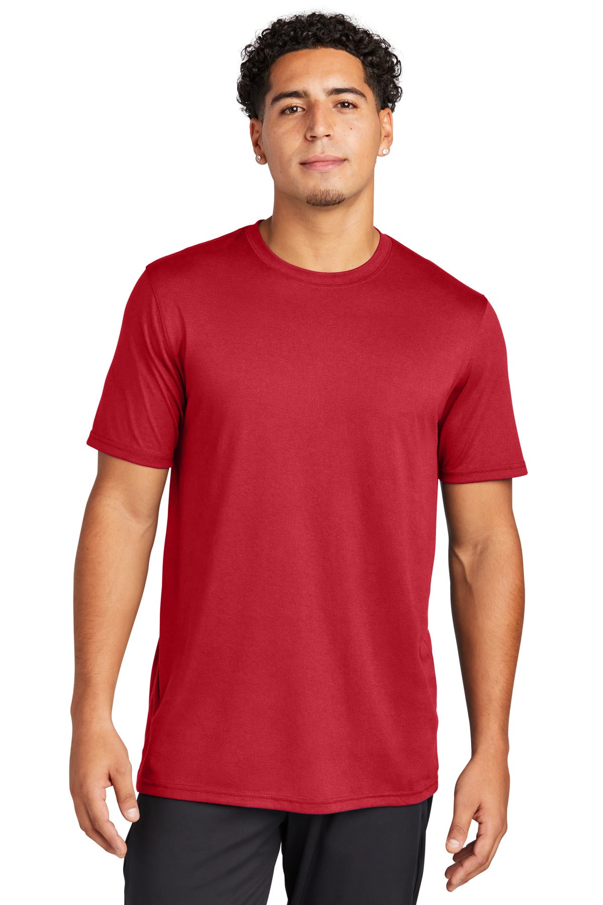Front View of TrueRed Sport-Tek Echo Tee ST760