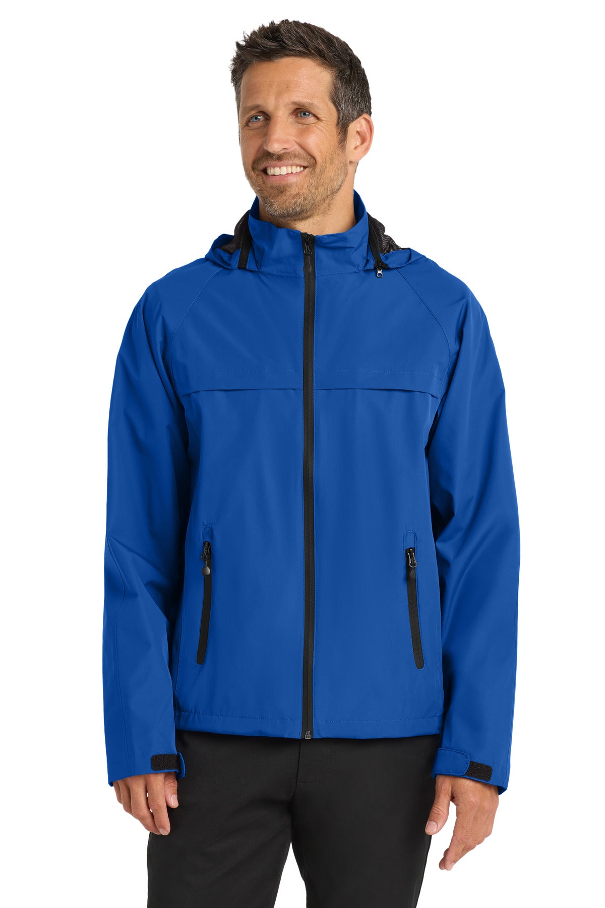 Front View of TrueRoyal Port Authority Torrent Waterproof Jacket. J333