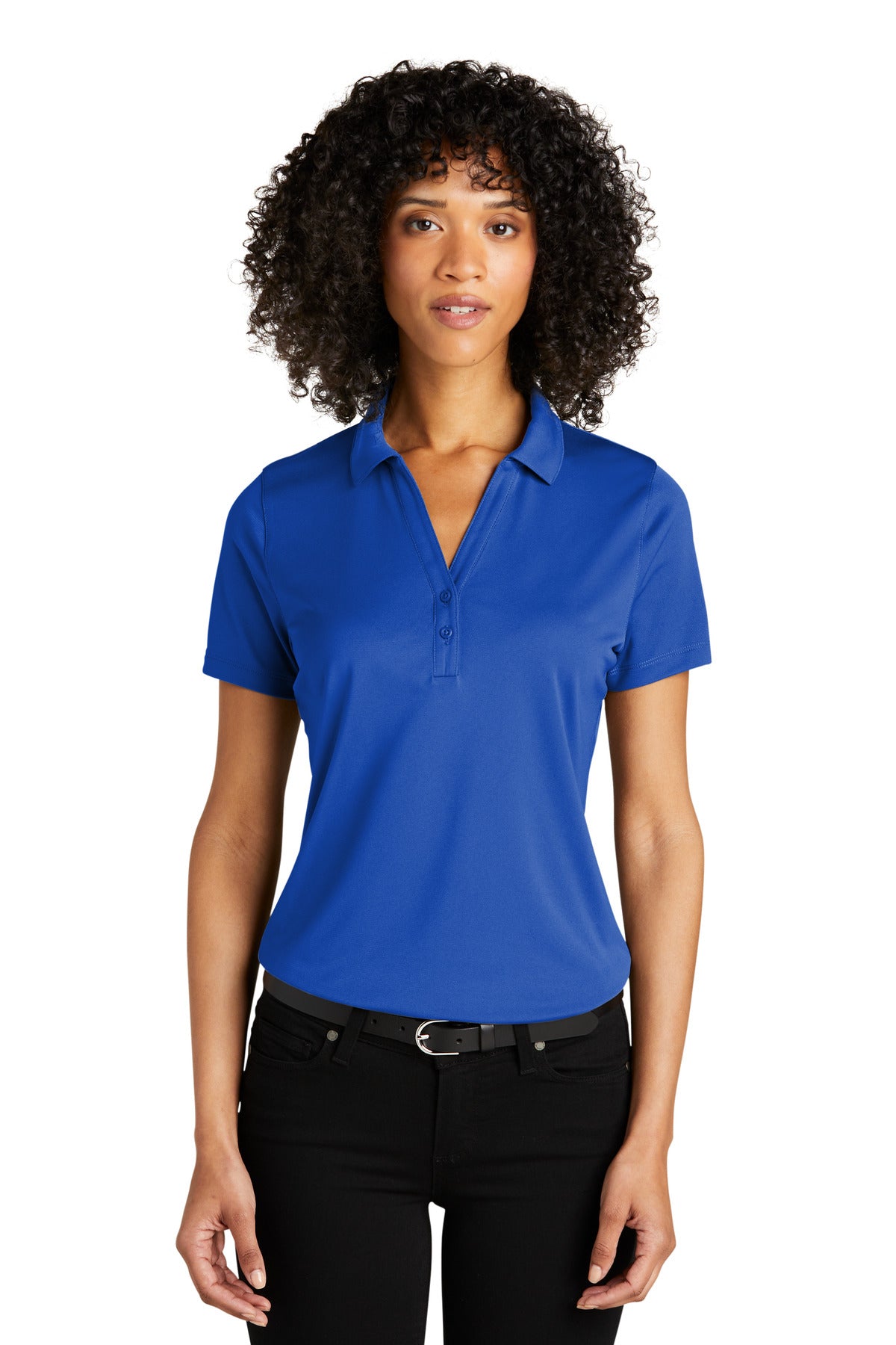 Front View of TrueRoyal Port Authority Women's C-FREE Performance Polo LK863