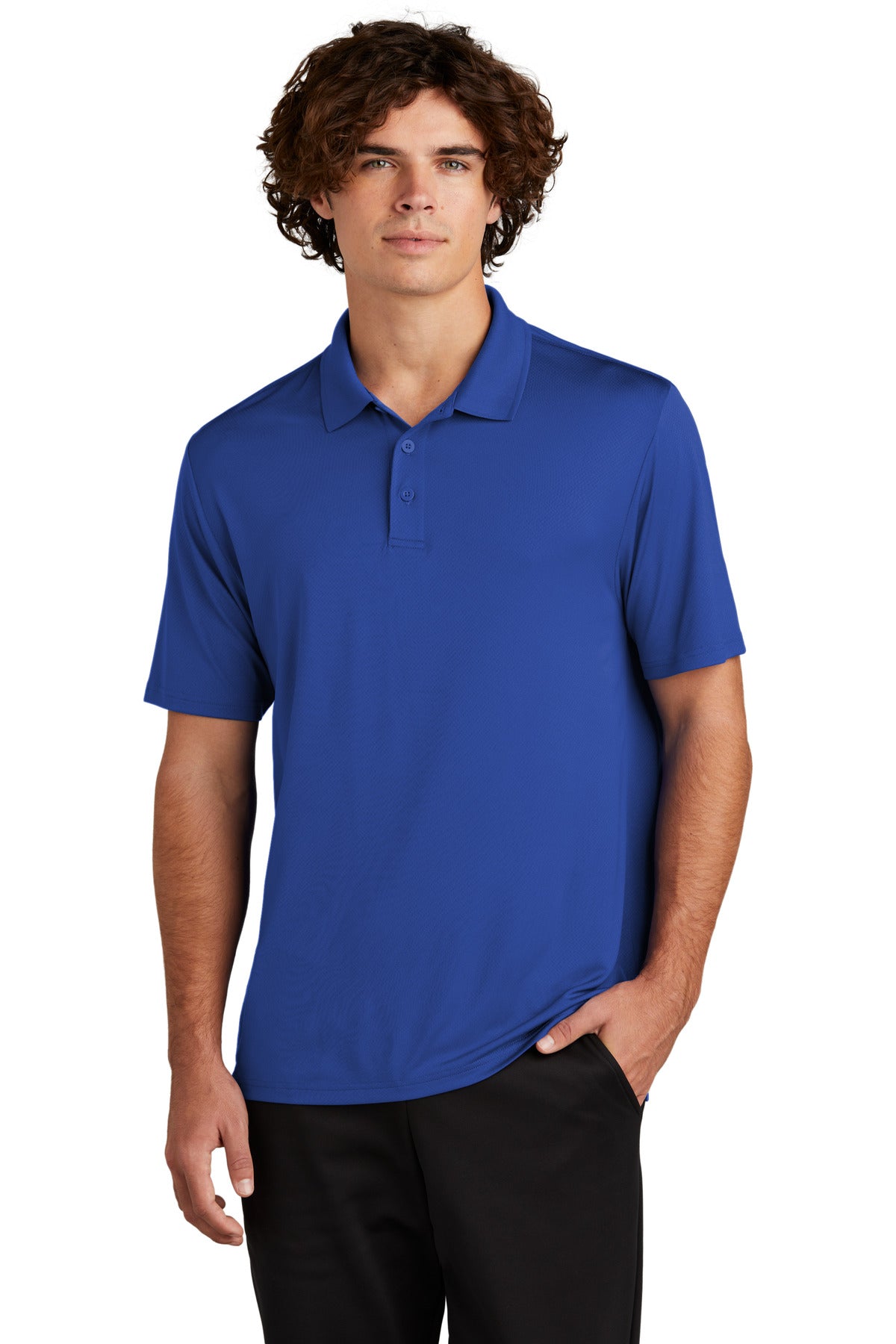 Front View of TrueRoyal Sport-Tek Sideline Polo ST535