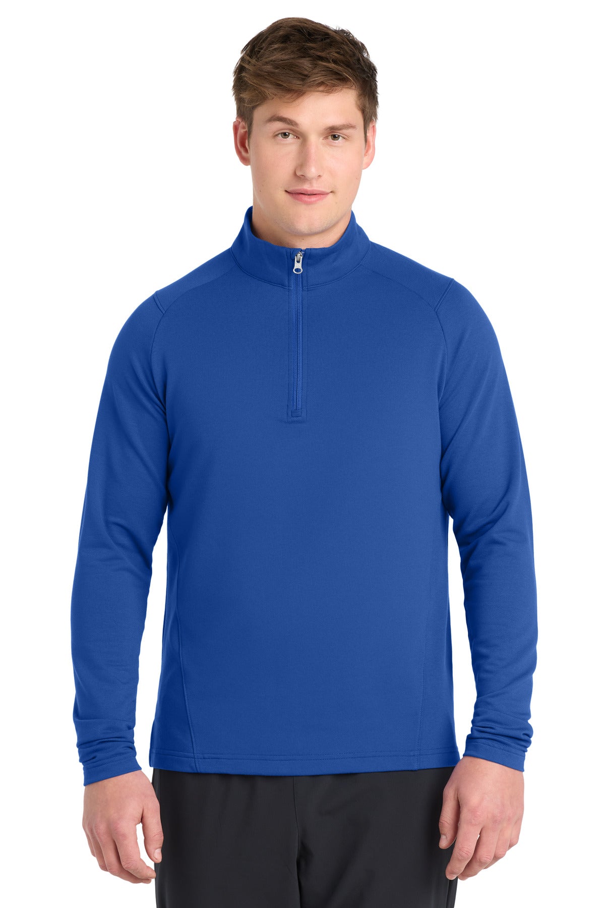 Front View of TrueRoyal Sport-Tek Sport-Wick Flex Fleece 1/4-Zip. ST561