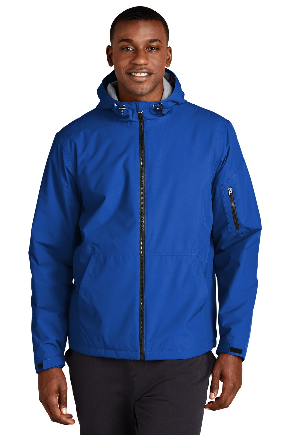 Front View of TrueRoyal Sport-Tek Waterproof Insulated Jacket JST56