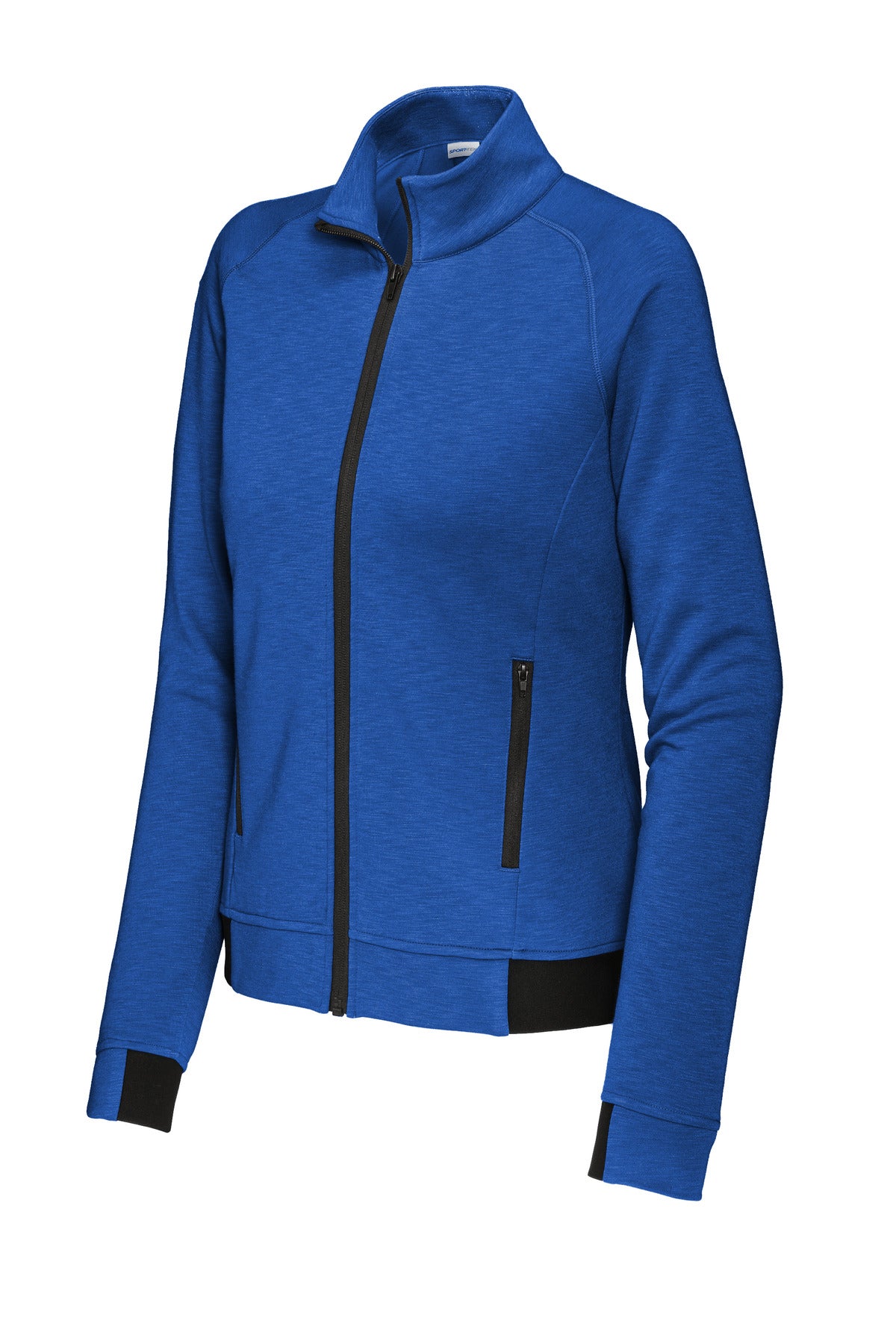 Front View of TrueRoyal Sport-Tek Women's PosiCharge Strive Full-Zip LST570