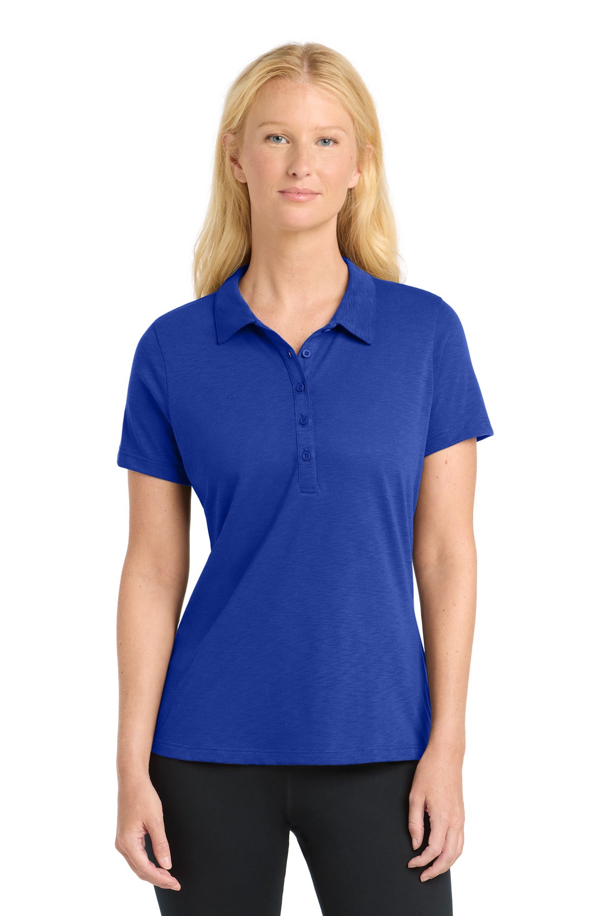 Front View of TrueRoyal Sport-Tek Women's PosiCharge Strive Polo. LST530