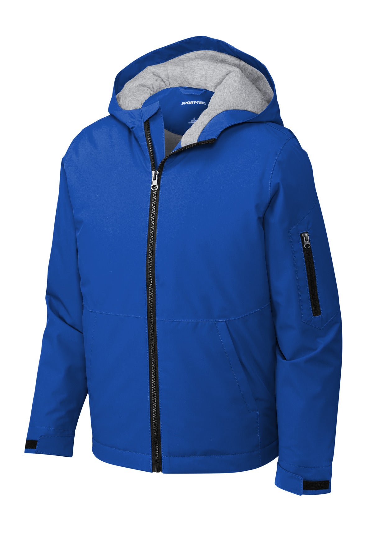 Front View of TrueRoyal Sport-Tek Youth Waterproof Insulated Jacket YST56