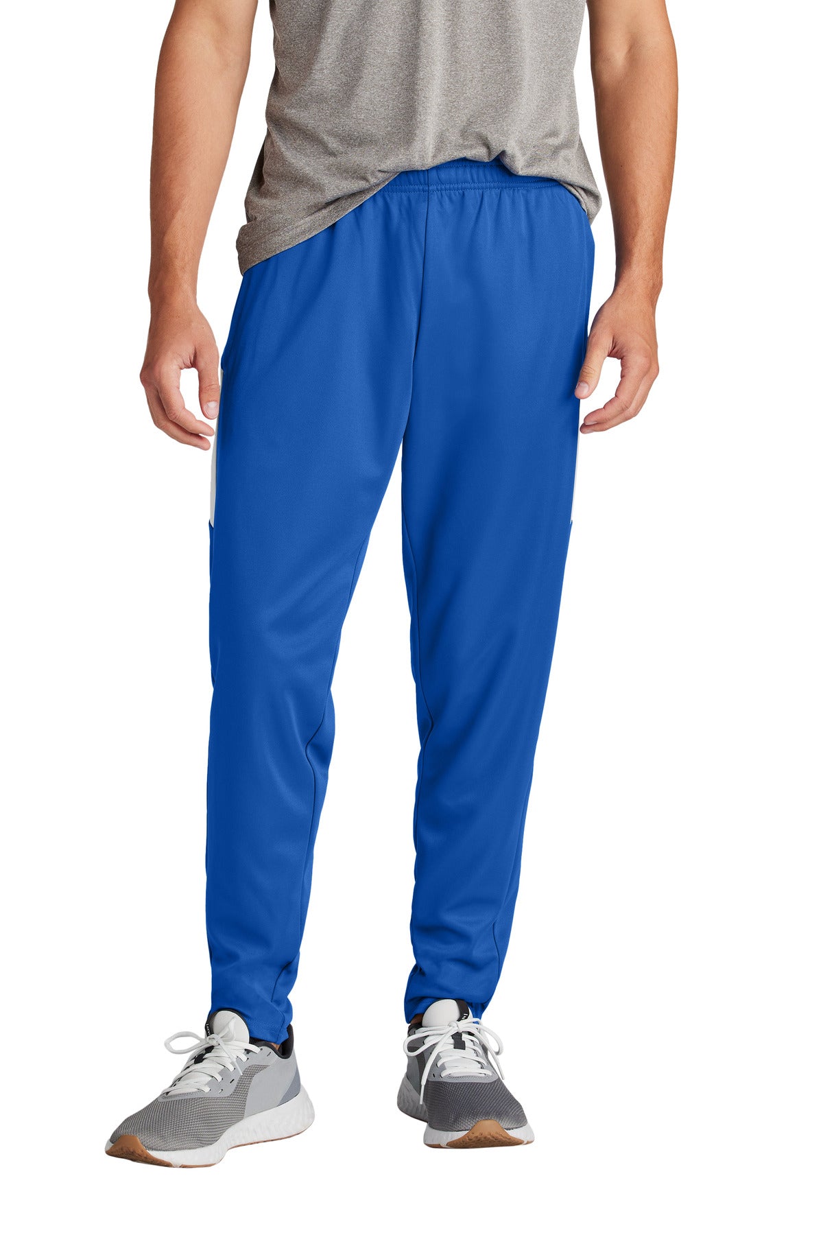 Front View of TRy/White Sport-Tek Travel Pant PST800