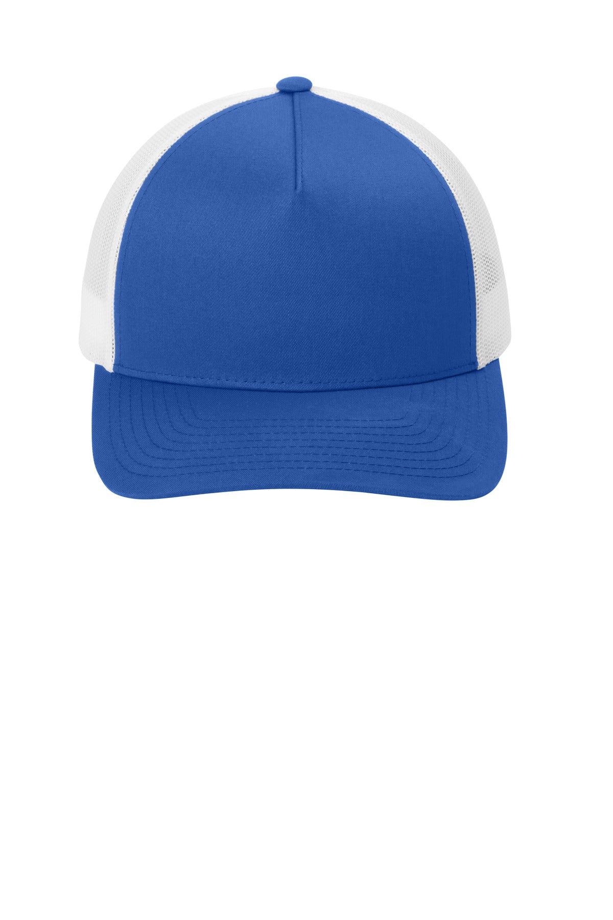 Front View of TRy/White Sport-Tek YP Classics Retro Trucker 5-Panel Cap STC54