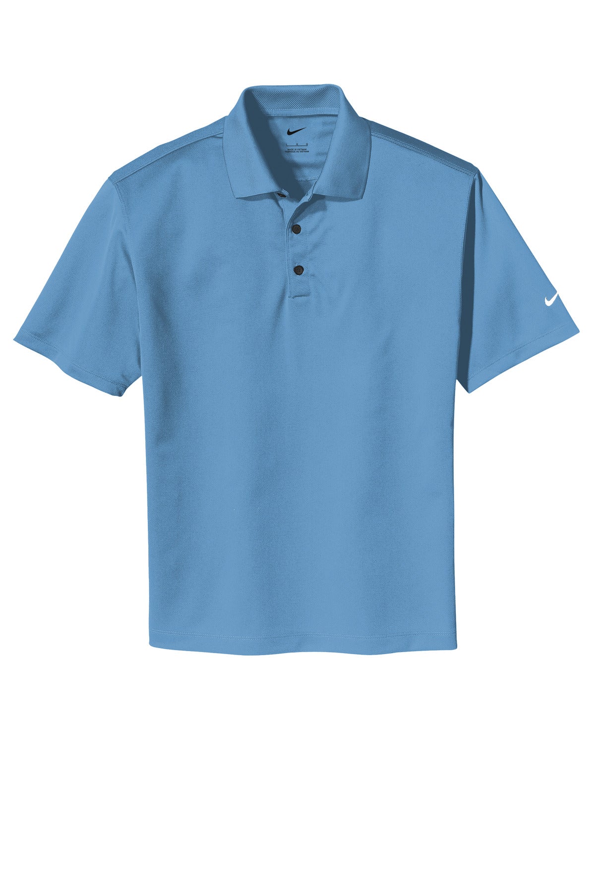 Front View of University Blu Nike Tech Basic Dri-FIT Polo. 203690