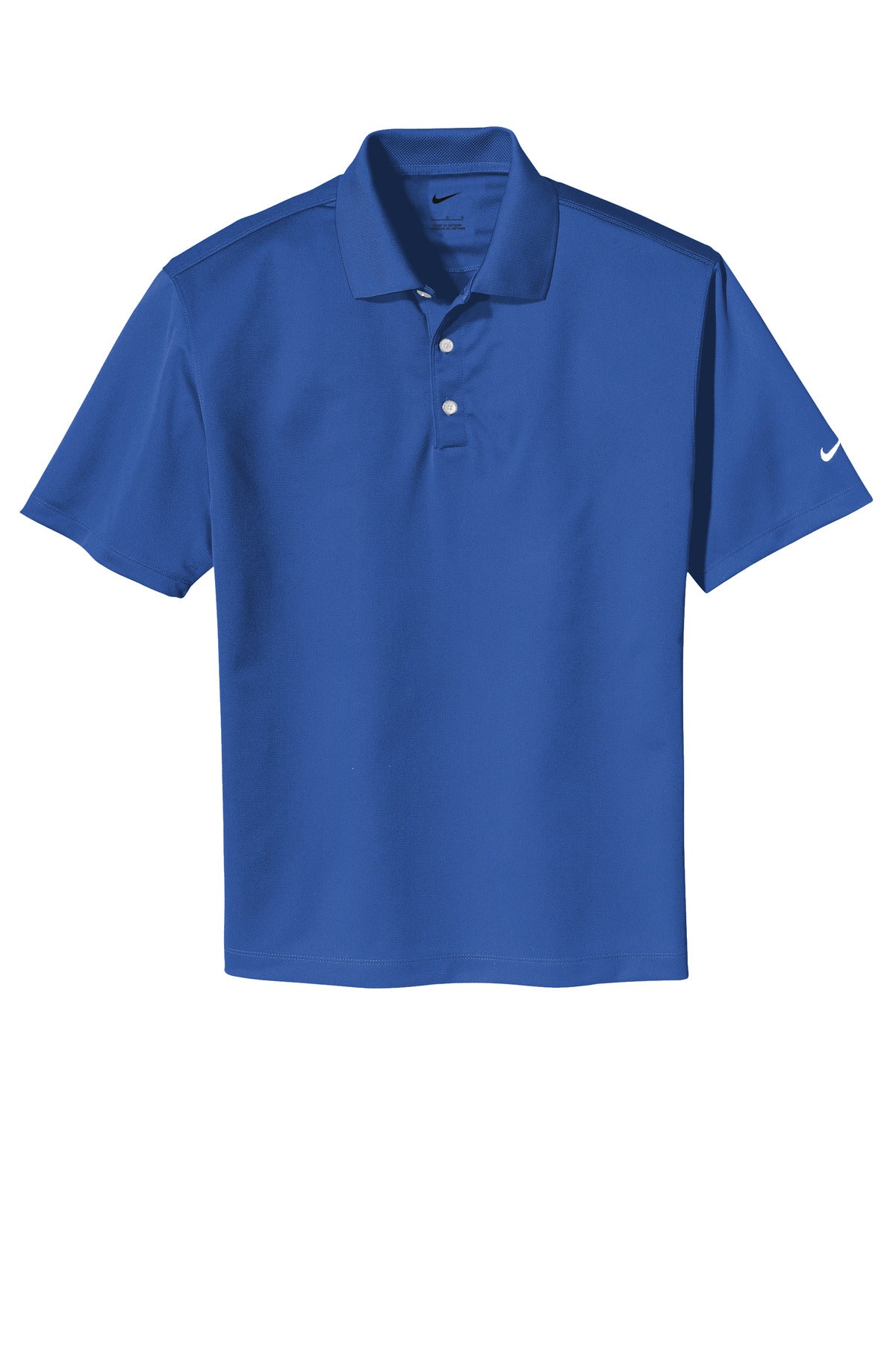 Front View of Varsity Royal Nike Tech Basic Dri-FIT Polo. 203690