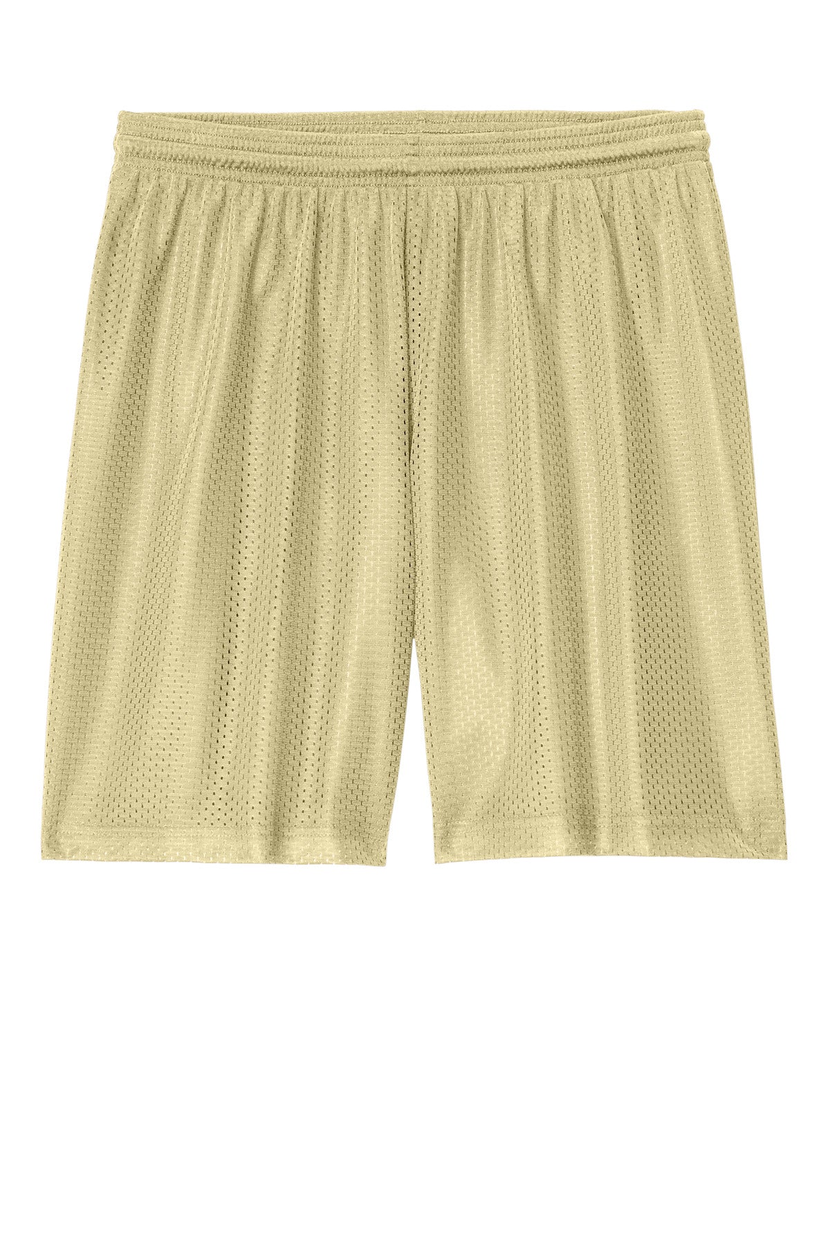 Front View of VegasGold Sport-Tek PosiCharge Mesh 7" Short ST5100