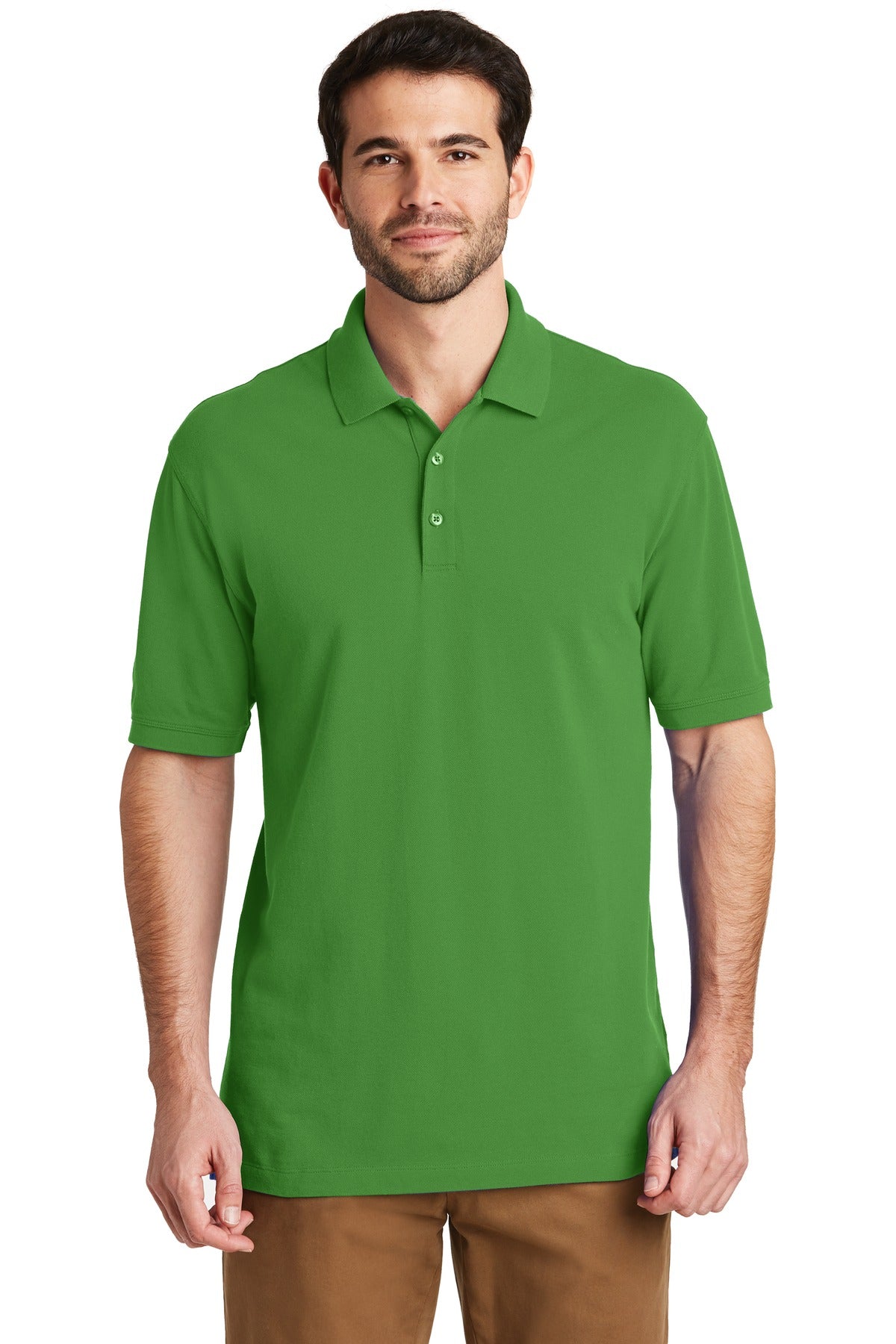 Front View of Vine Green Port Authority EZCotton Polo. K8000