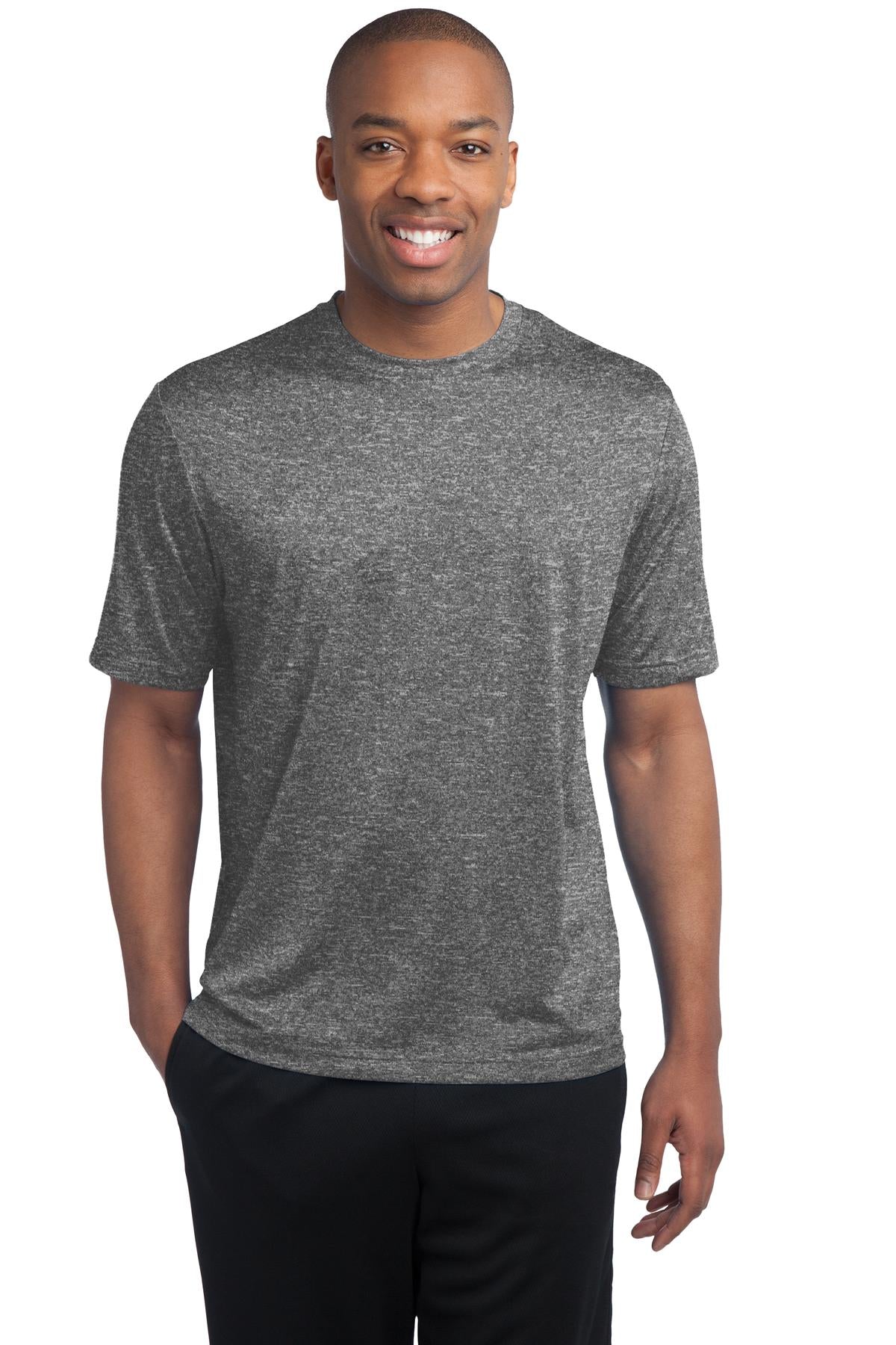 Front View of Vintage Hthr Sport-Tek Tall Heather Contender Tee. TST360