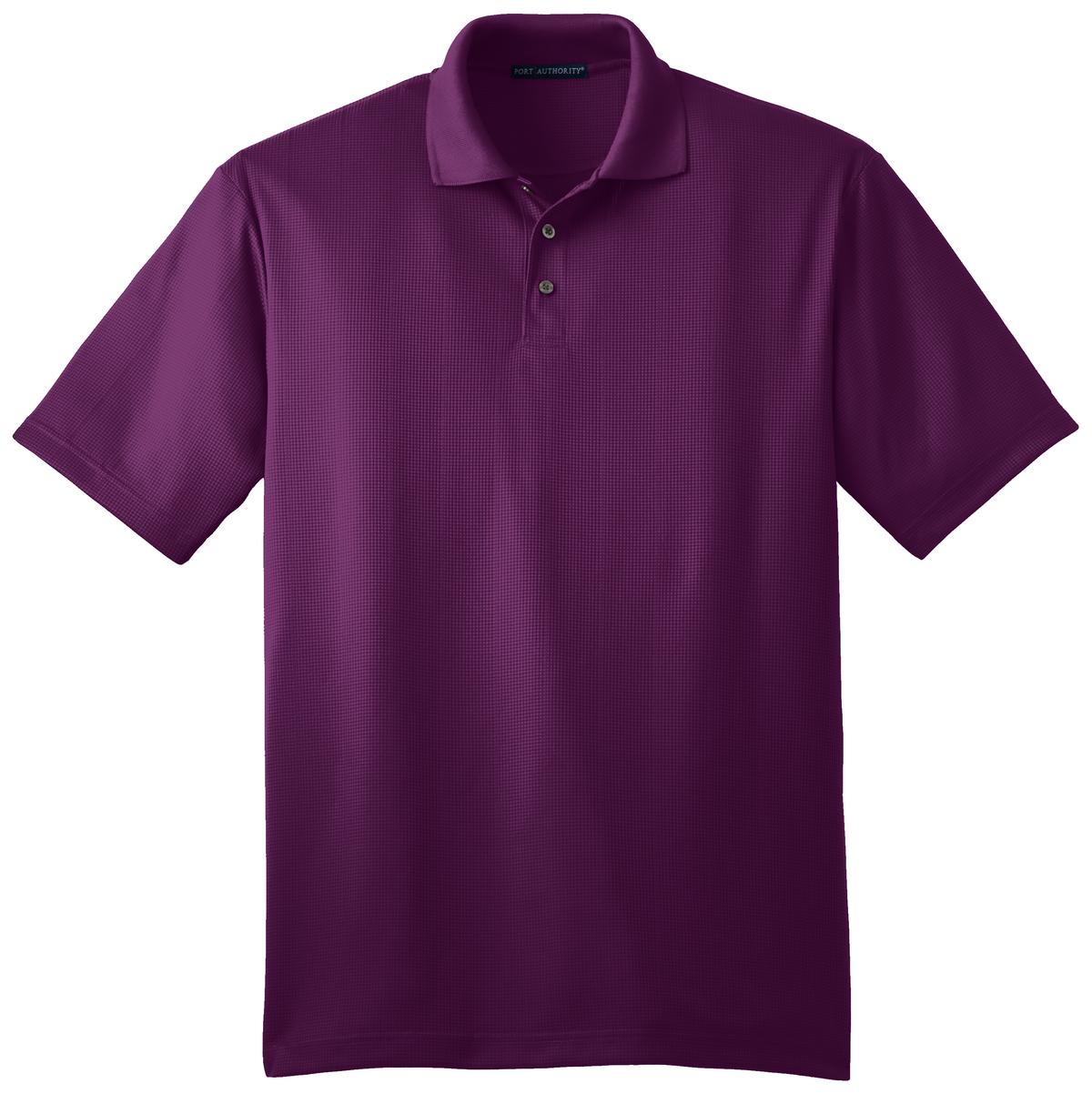 Front View of Violet Purple Port Authority Performance Fine Jacquard Polo. K528