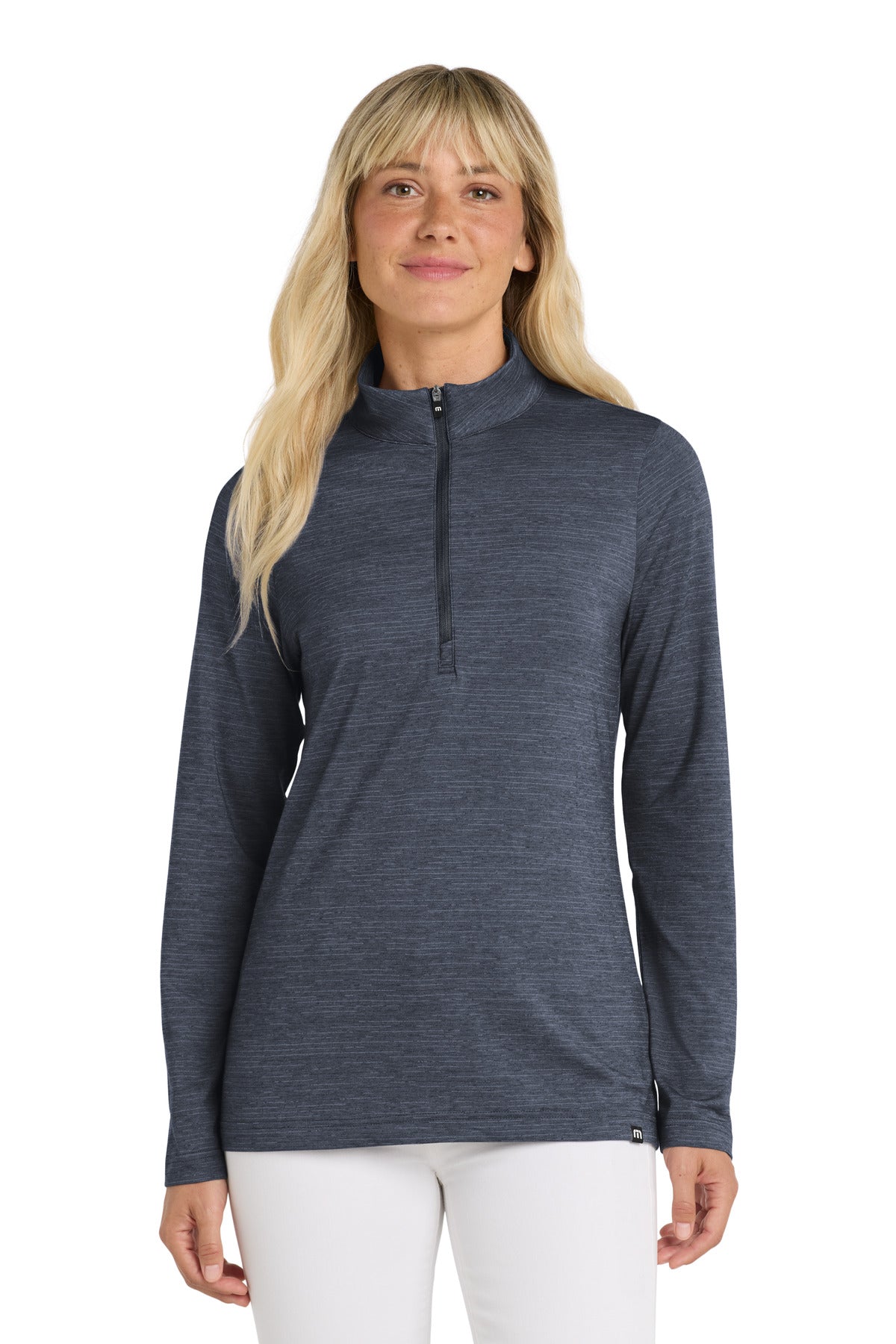 Front View of VtgIdgHthr TravisMathew Women's Crestview 1/4-Zip TM1WW003