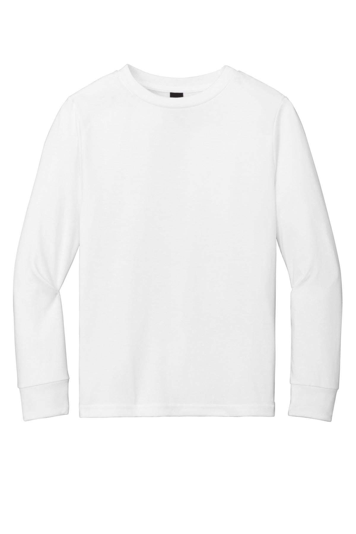 Front View of White District Youth Perfect Tri Long Sleeve Tee DT132Y