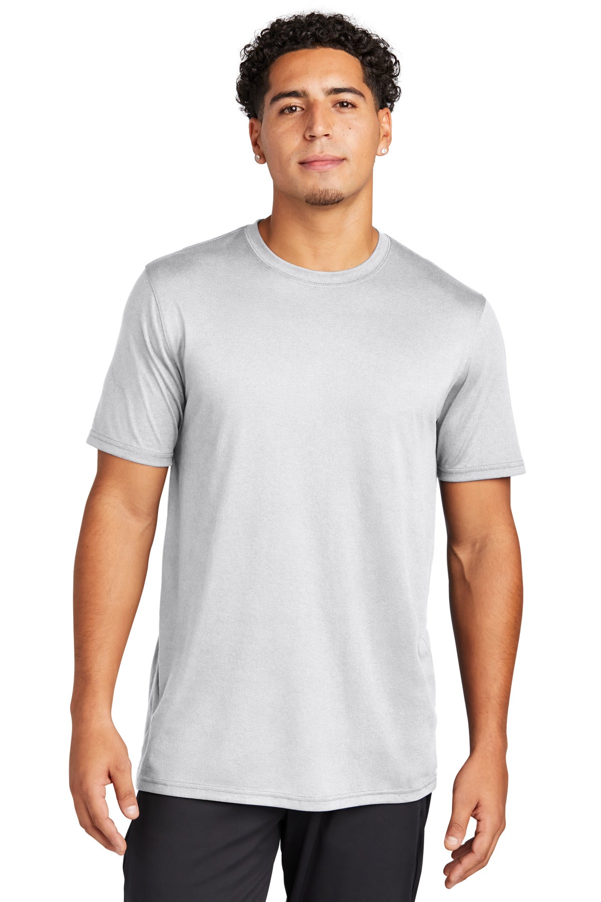 Front View of White Sport-Tek Echo Tee ST760