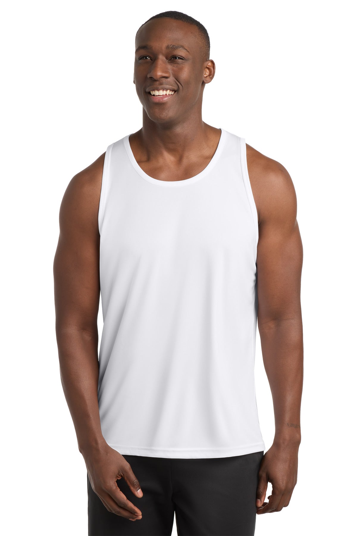Front View of White Sport-Tek PosiCharge Competitor Tank. ST356