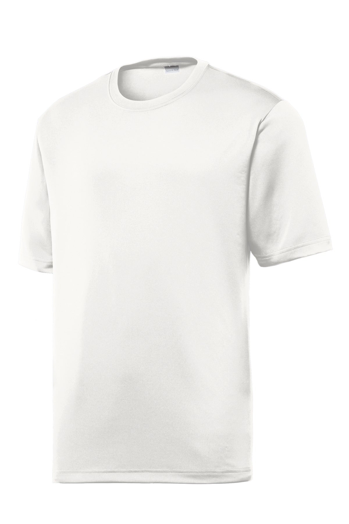 Front View of White Sport-Tek PosiCharge Tough Tee . ST320