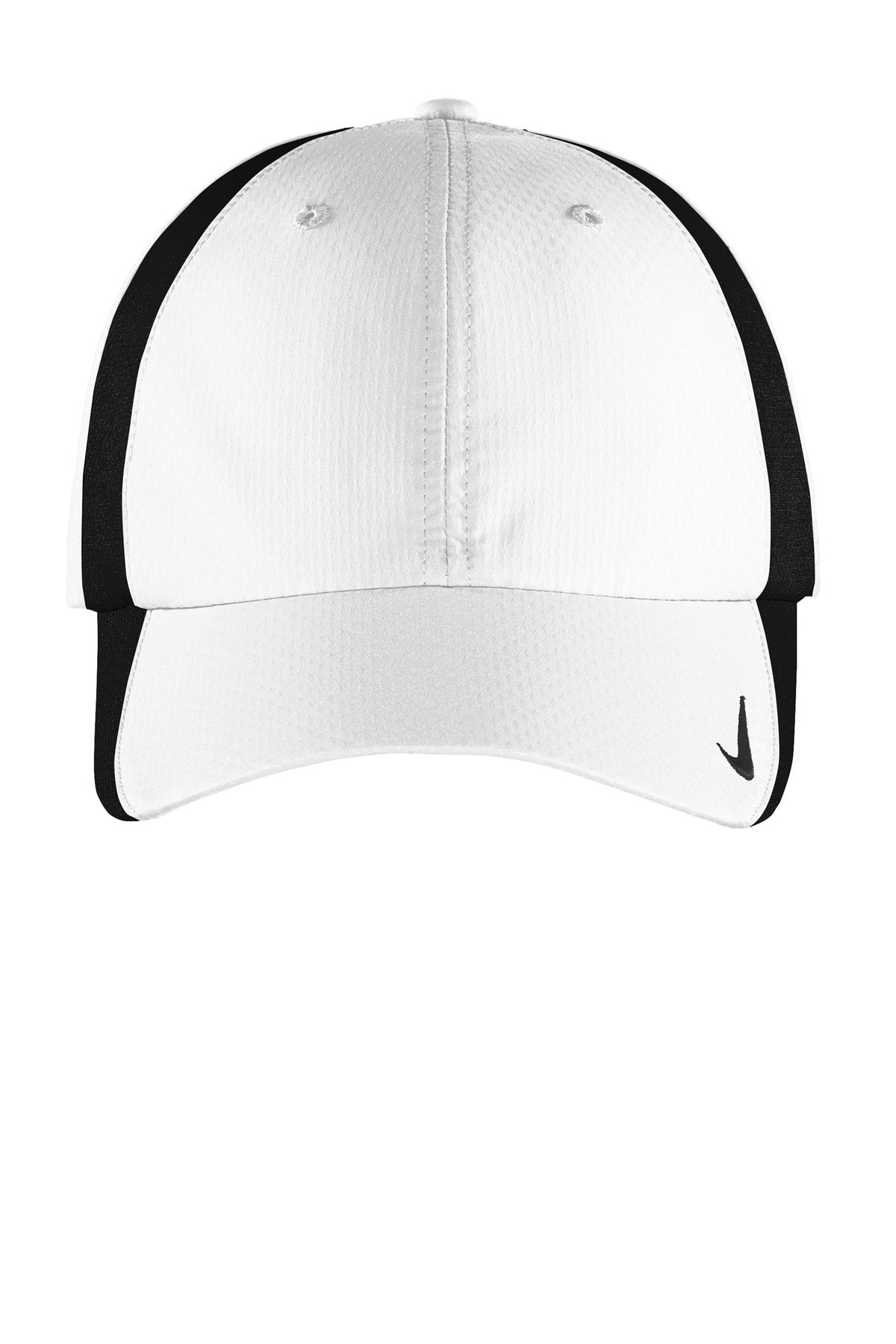 Front View of White/Blk Nike Sphere Performance Cap NKFD9709