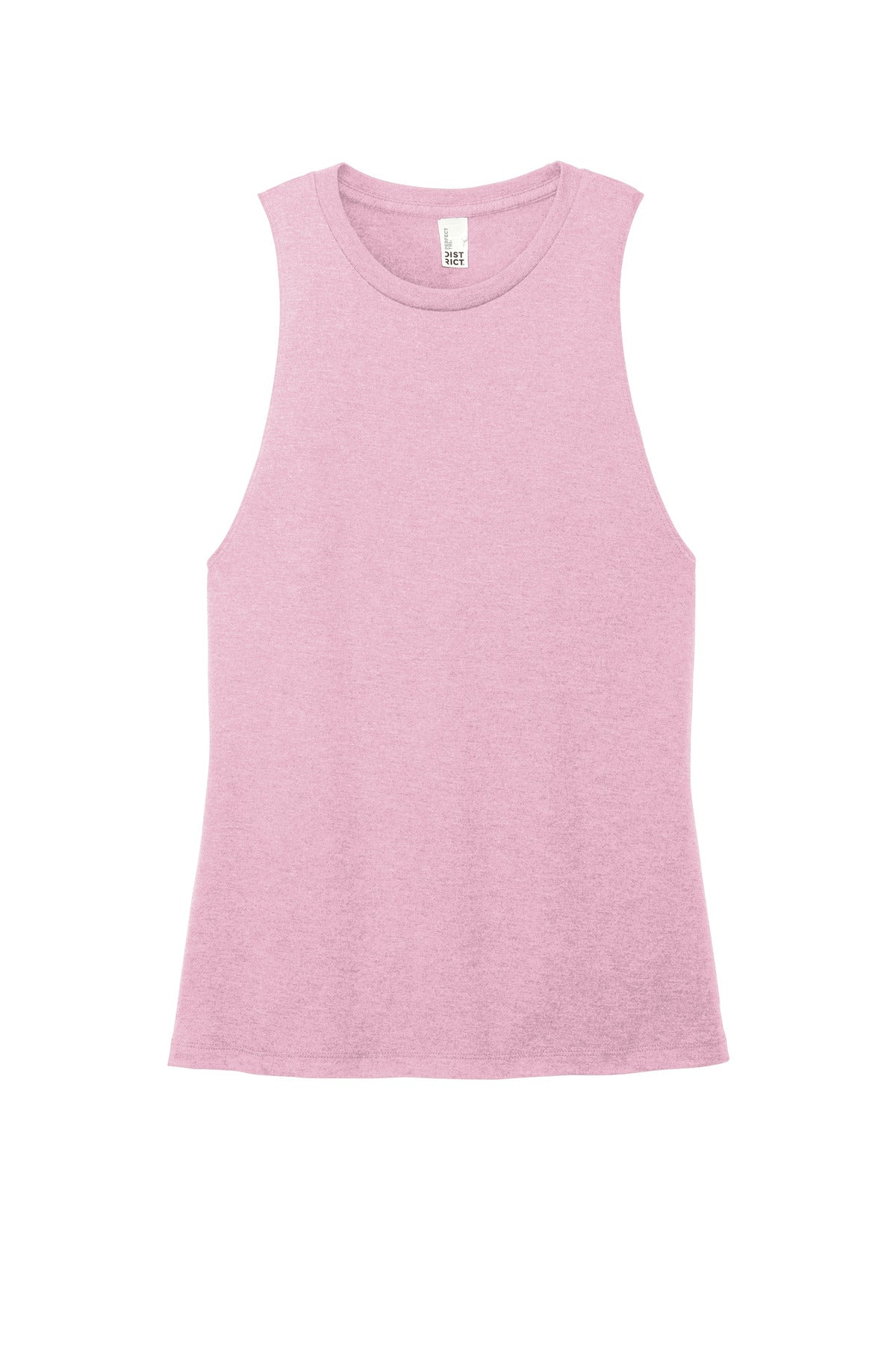 Front View of WstriaHthr District Women's Perfect Tri Muscle Tank DT153