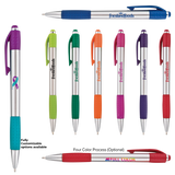 Blue Fusion Silver Gripper Pen