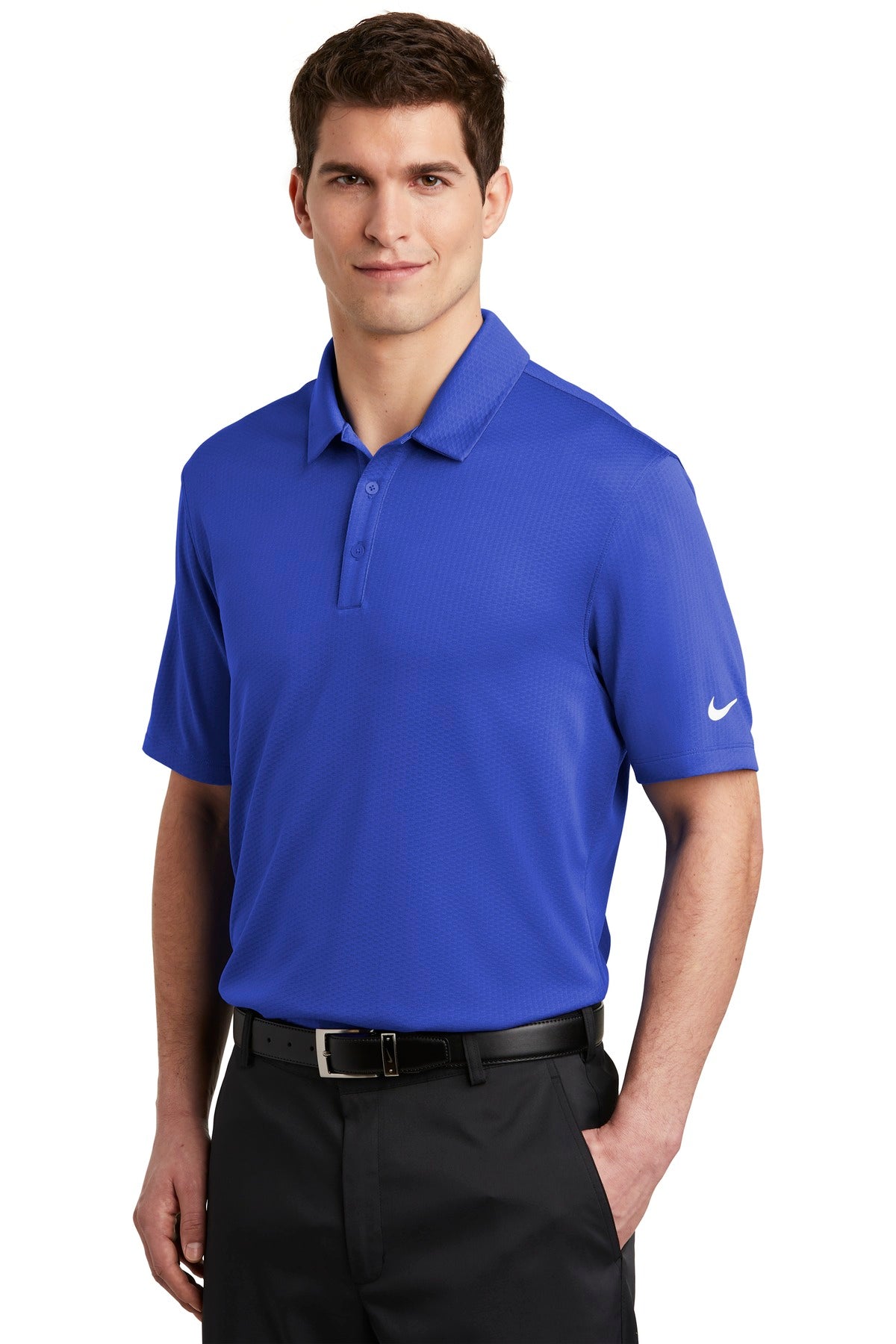 Game Royal Nike Dri-FIT Hex Textured Polo. NKAH6266